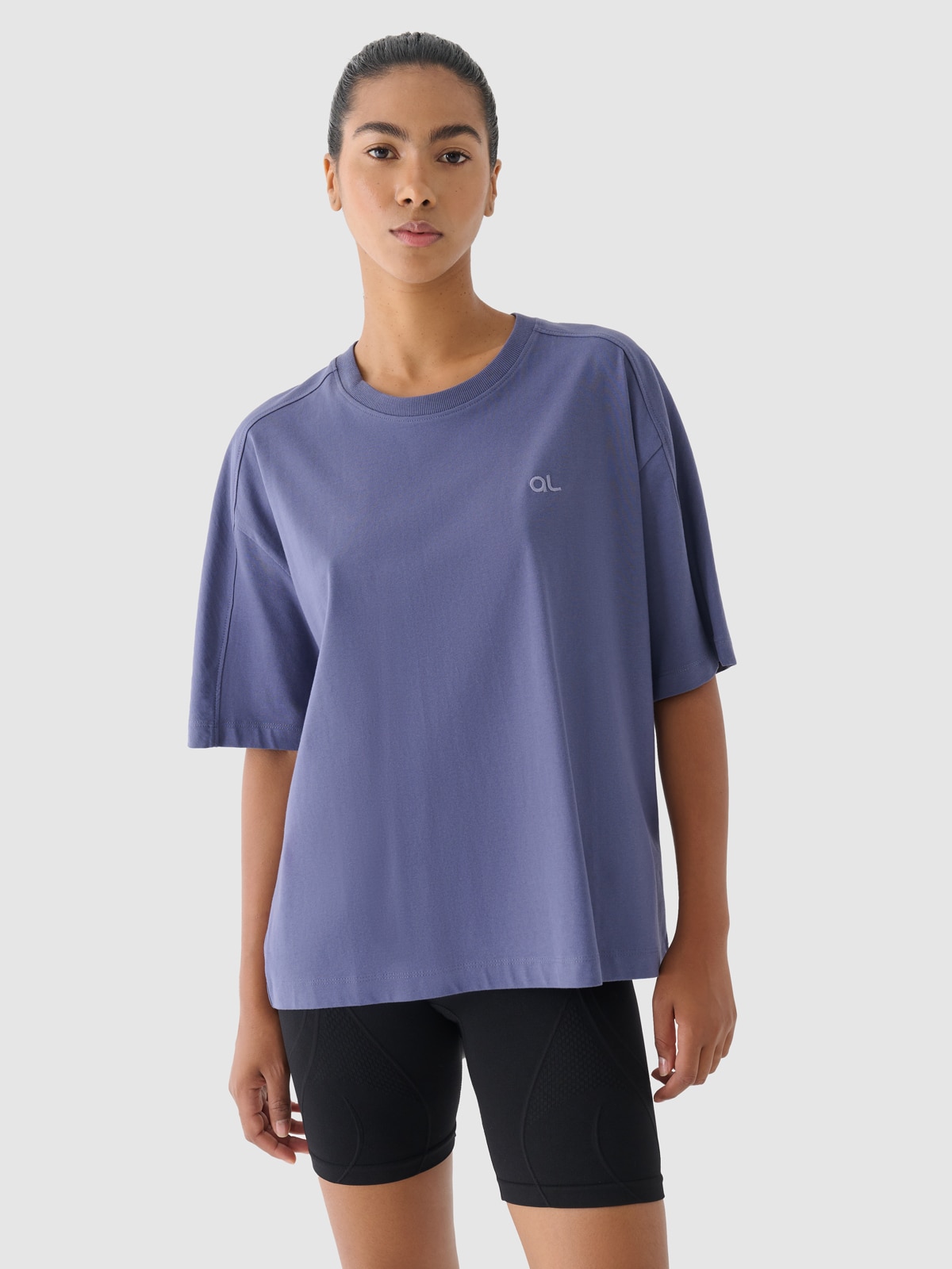 Tricou oversize pentru femei 4F x Anna Lewandowska - bleumarin