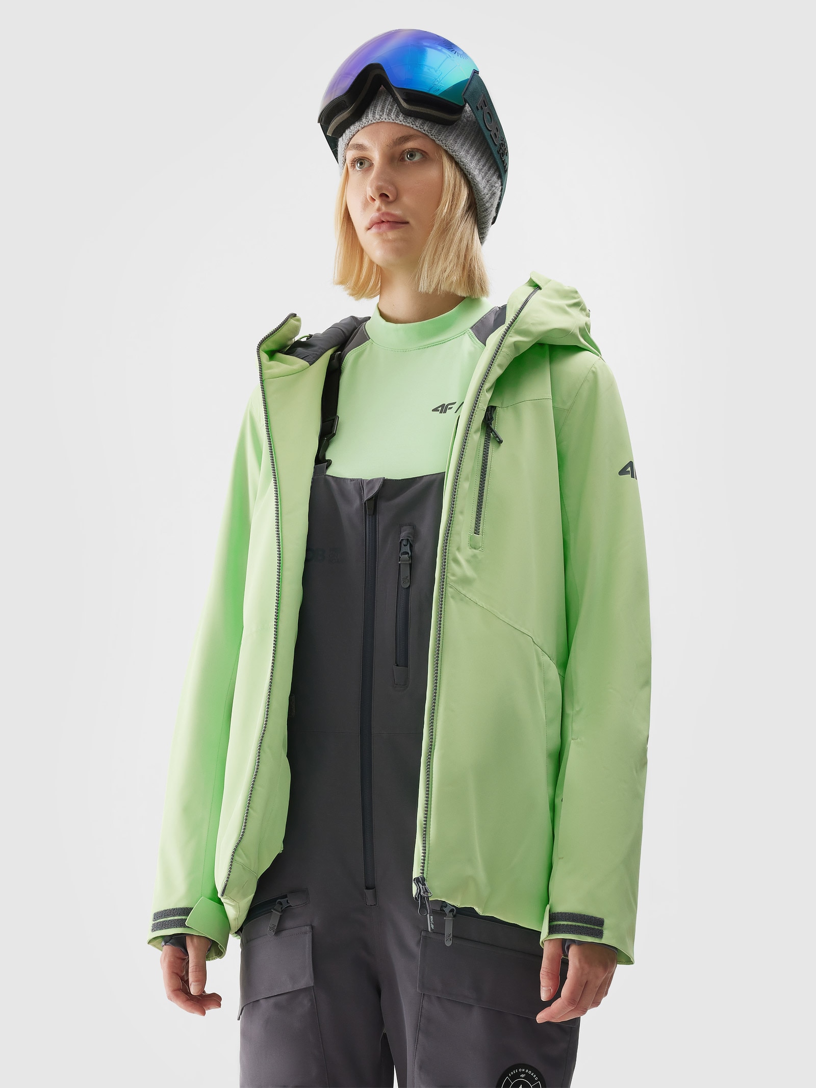 Dámska snowboardová bunda s membránou 10000 - zelená