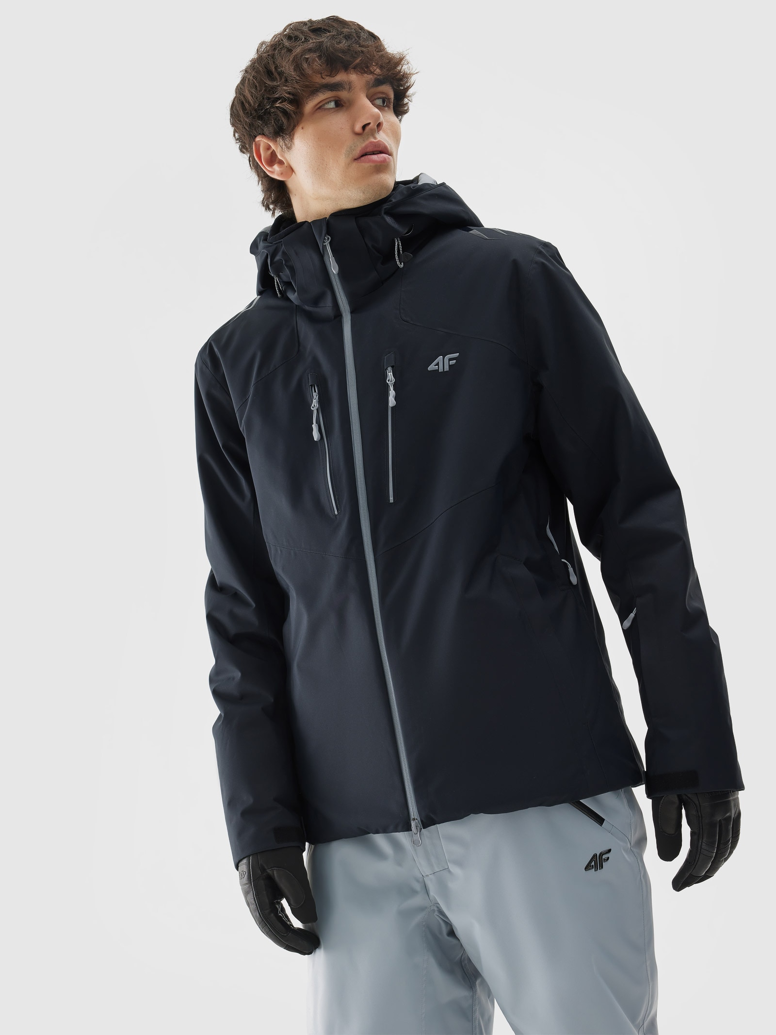 Pánská lyžařská bunda 4FPro membrána Dermizax 20000 - černá