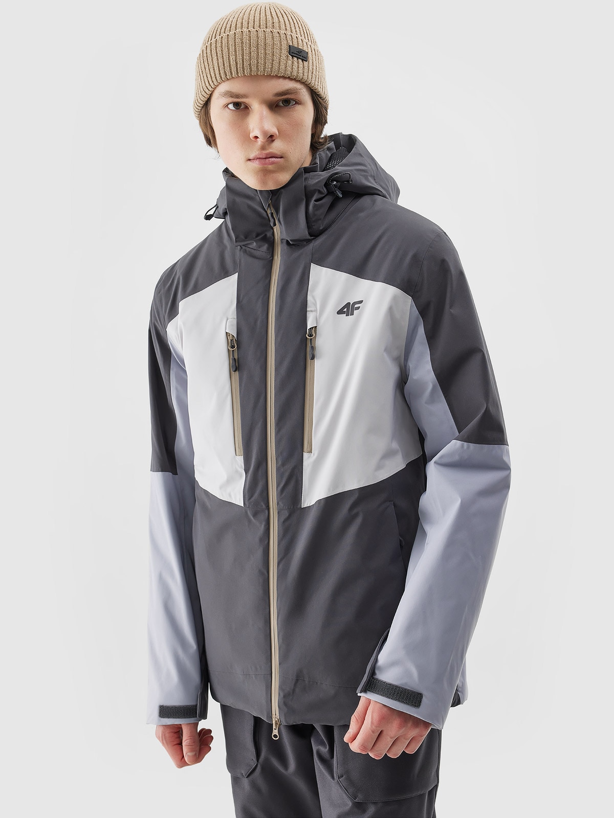 Pánská lyžařská bunda membrána 10000 - šedá