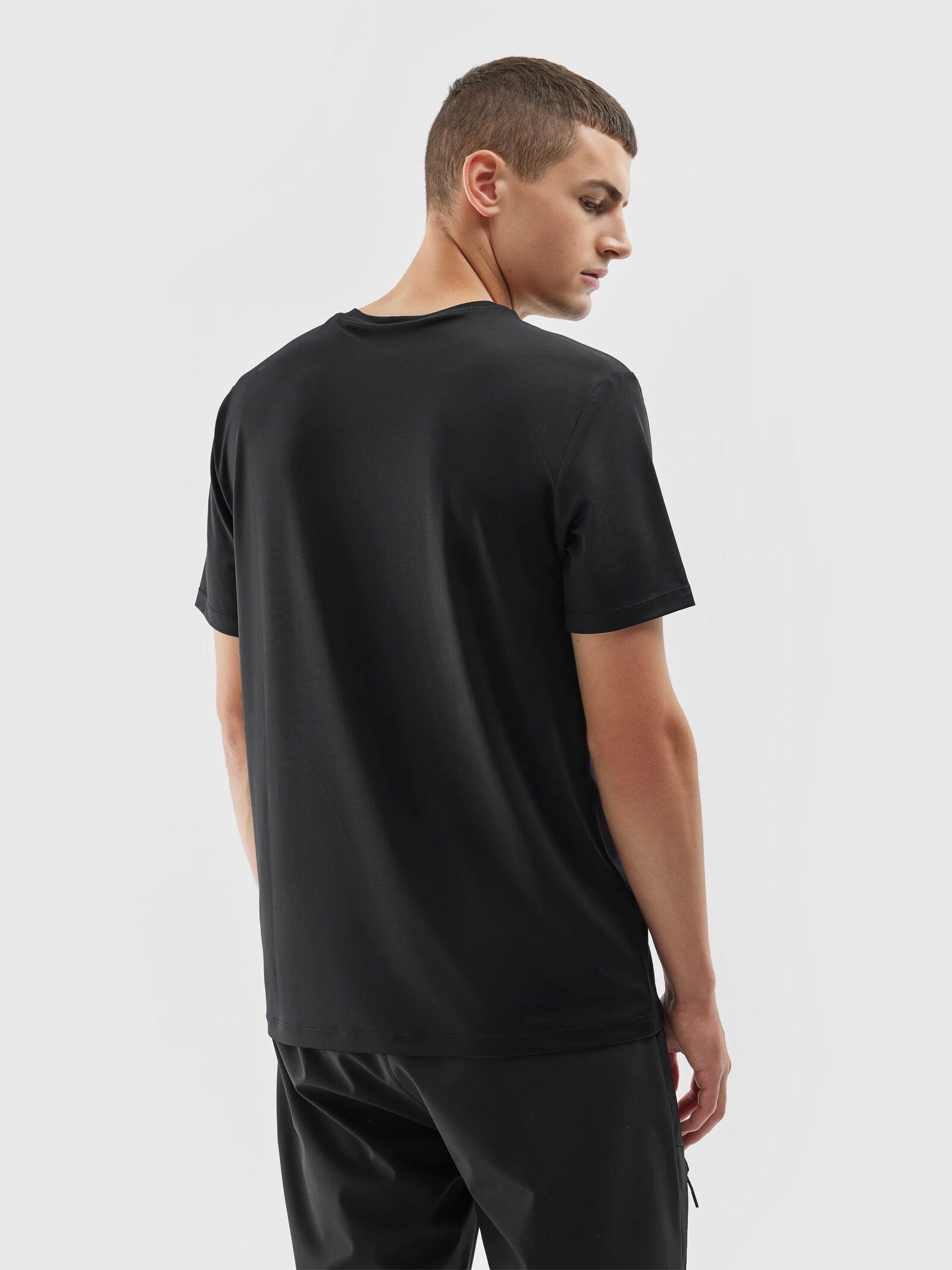 90s LQ MEN by WORK’S & FRIENDS カットソー T-shirt męski różowy z nadrukiem 15805-639 TERRACOTA