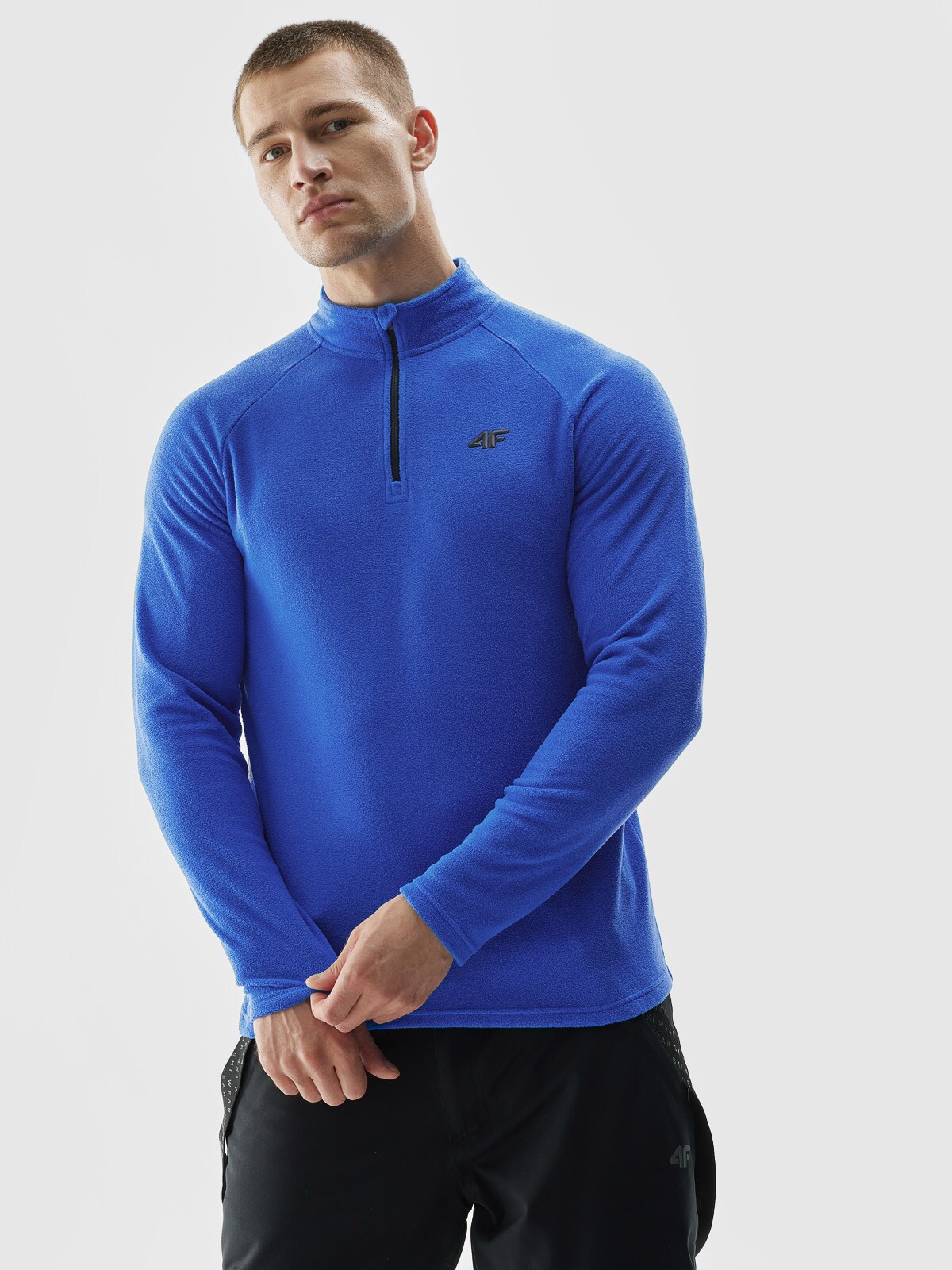 Lenjerie termoactivă din fleece (bluză) pentru bărbați - albastră-aprinsă