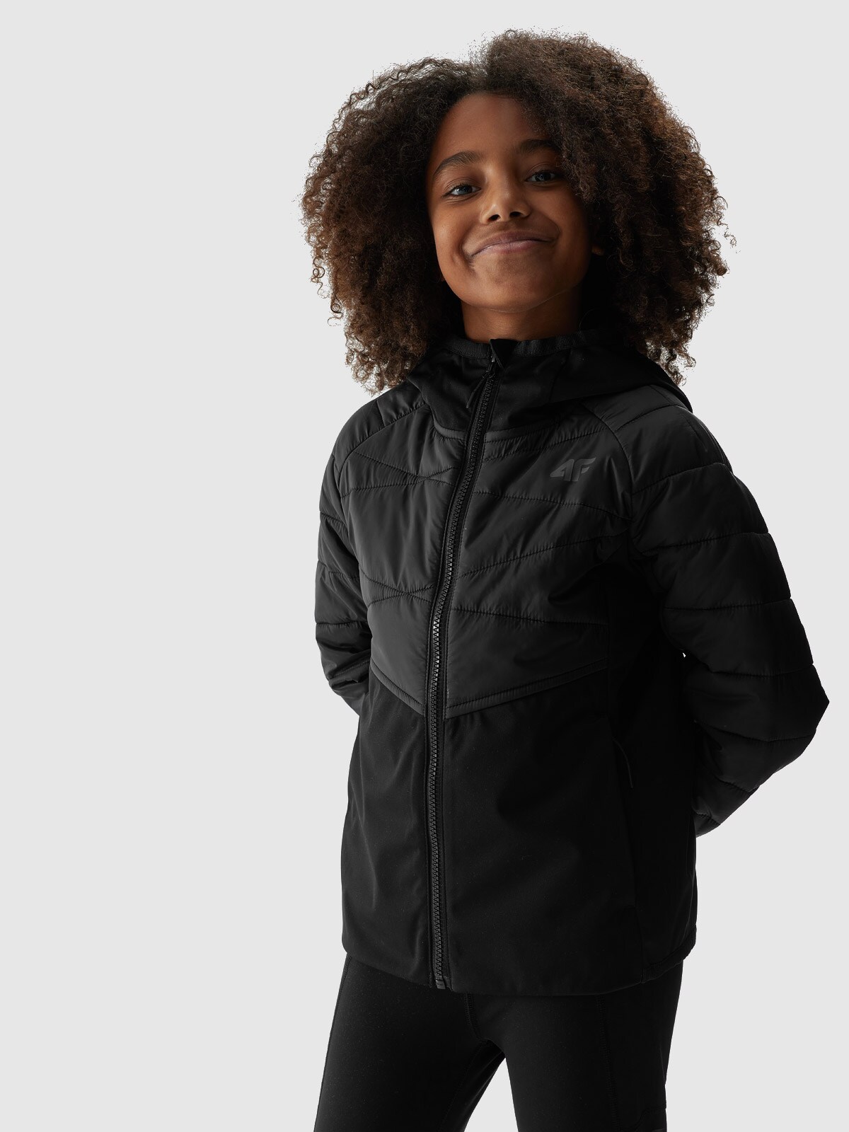 Dívčí treková bunda membrána 5000 - černá