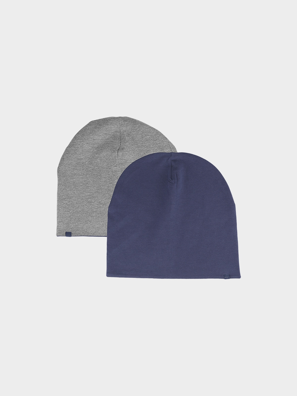 Chlapecká oboustranná čepice beanie - šedá/tmavě modrá