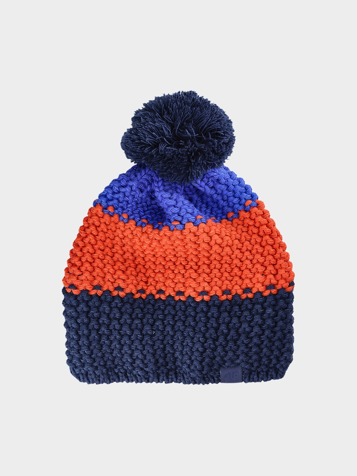 Chlapecká zimní čepice s vlnou - oranžová