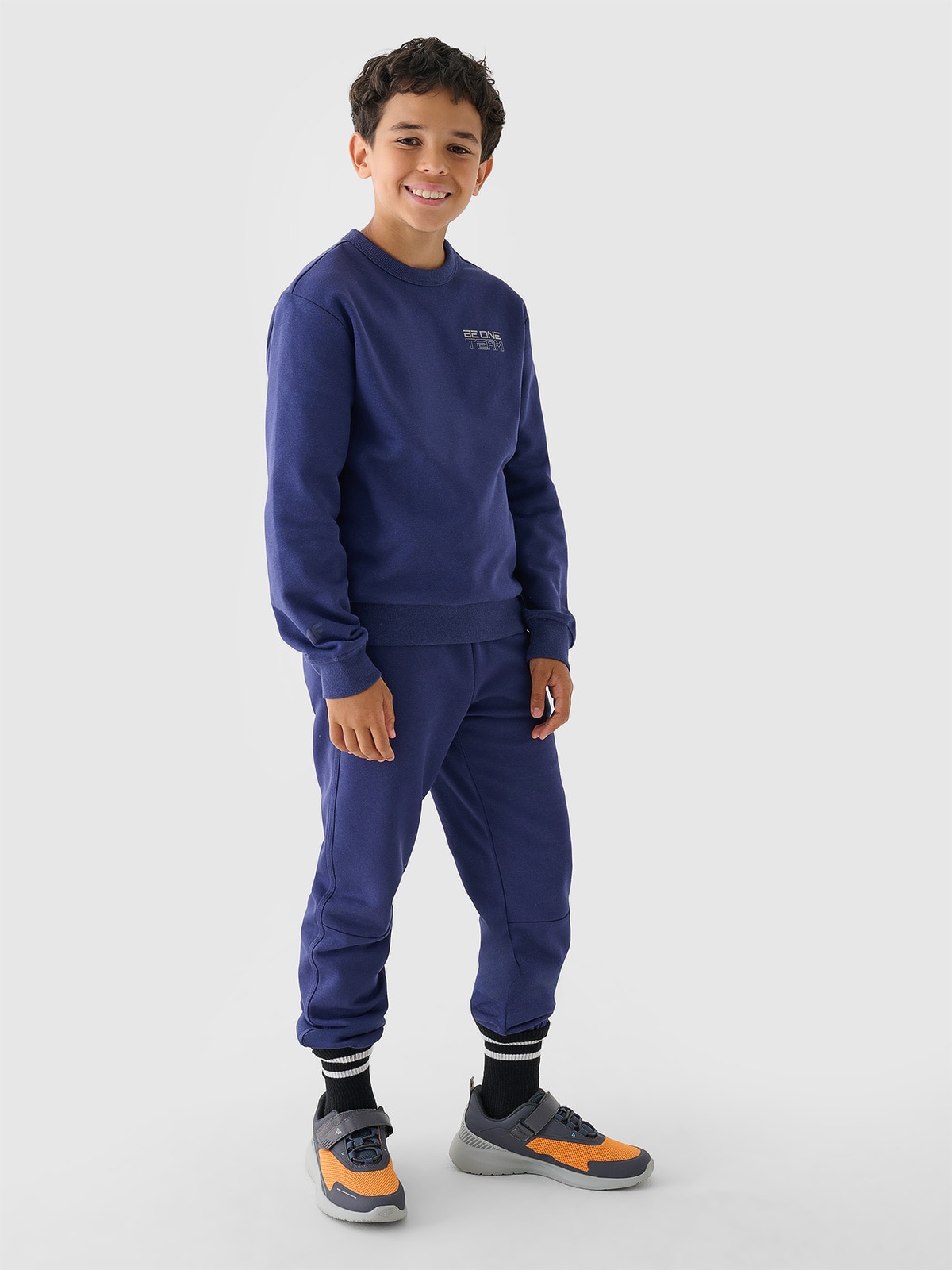 Pantaloni jogger de trening pentru băieți - bleumarin