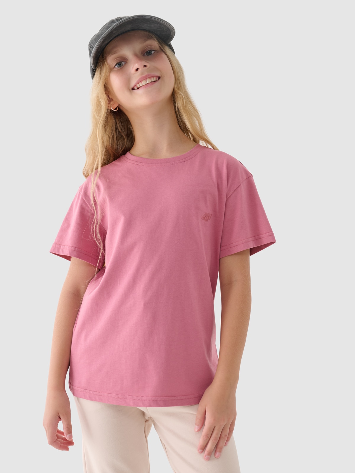 Dívčí hladké tričko - růžové