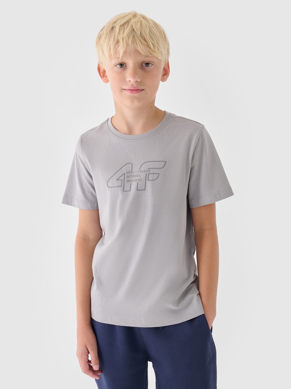 Chlapecké tričko s potiskem - šedé