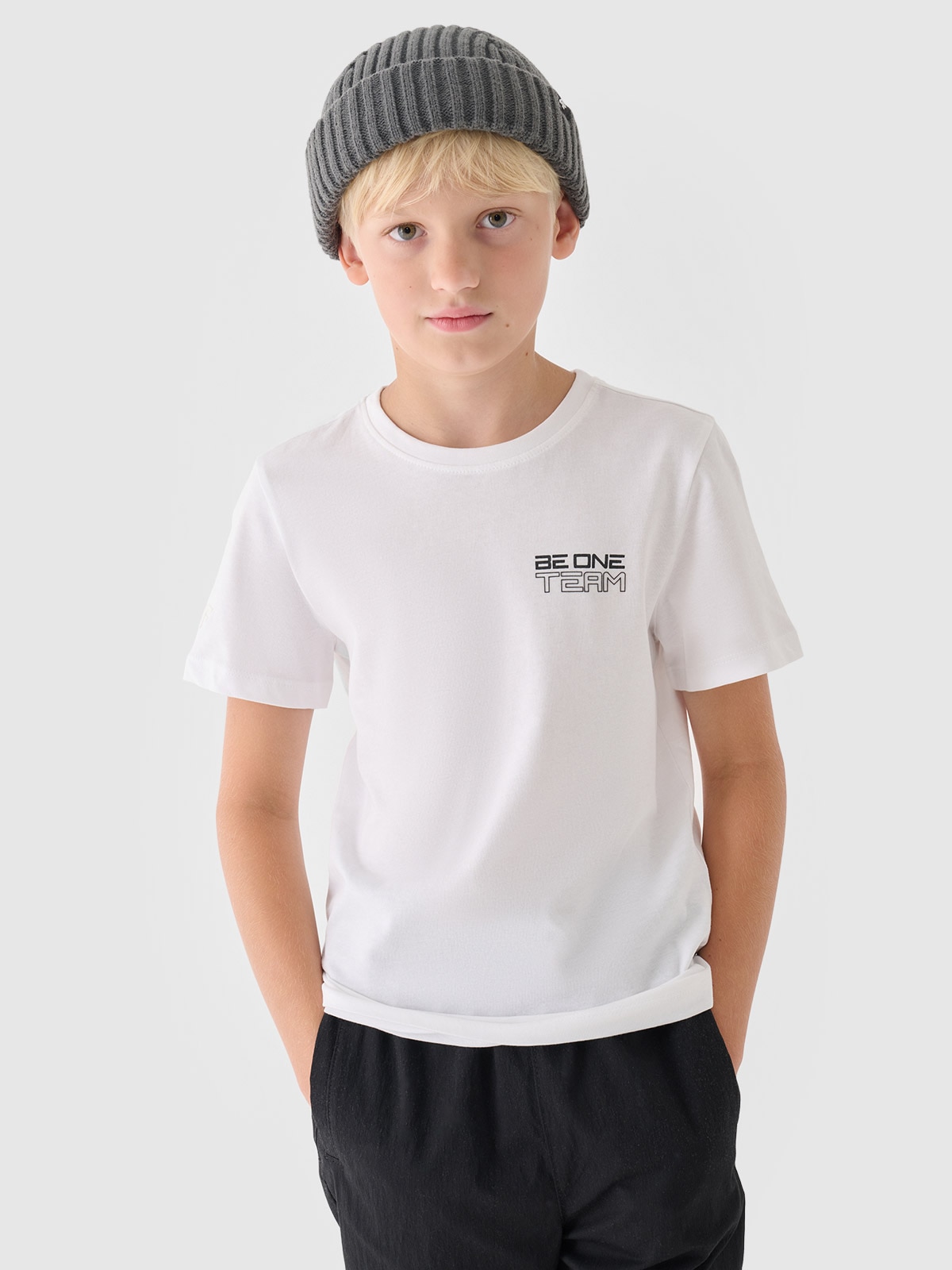 Chlapecké tričko s potiskem - bílé