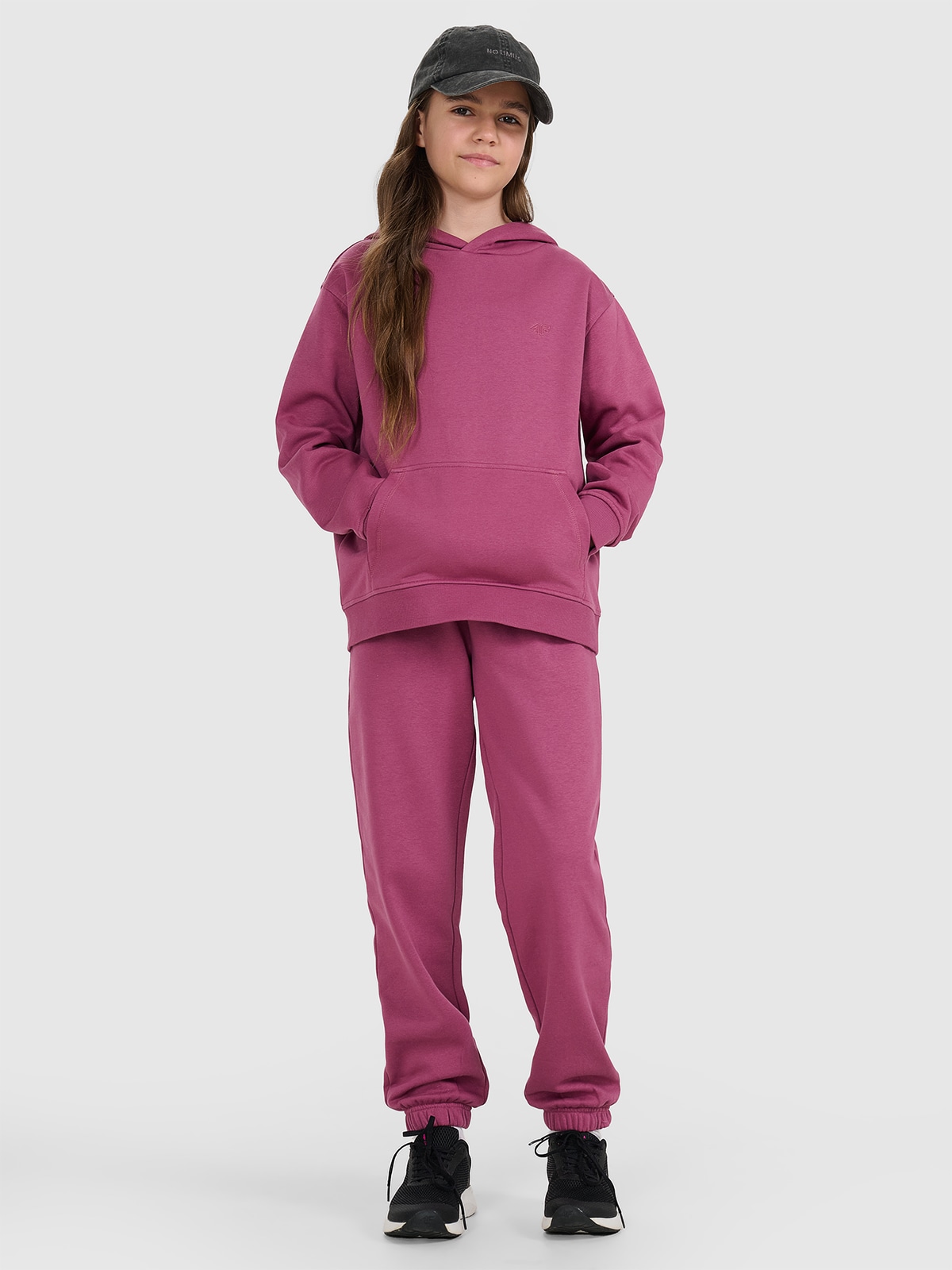 Pantaloni jogger de trening pentru fete - mov