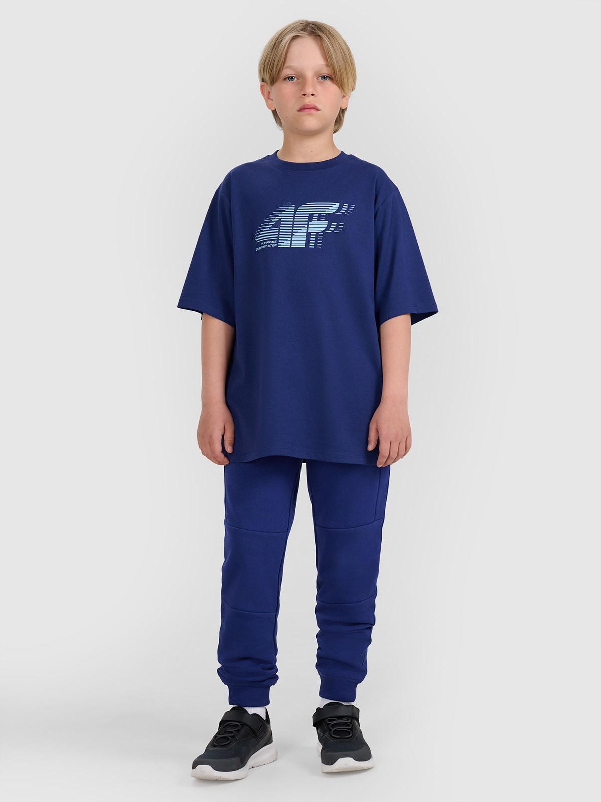 4F Pantaloni jogger de trening pentru băieți - bleumarin