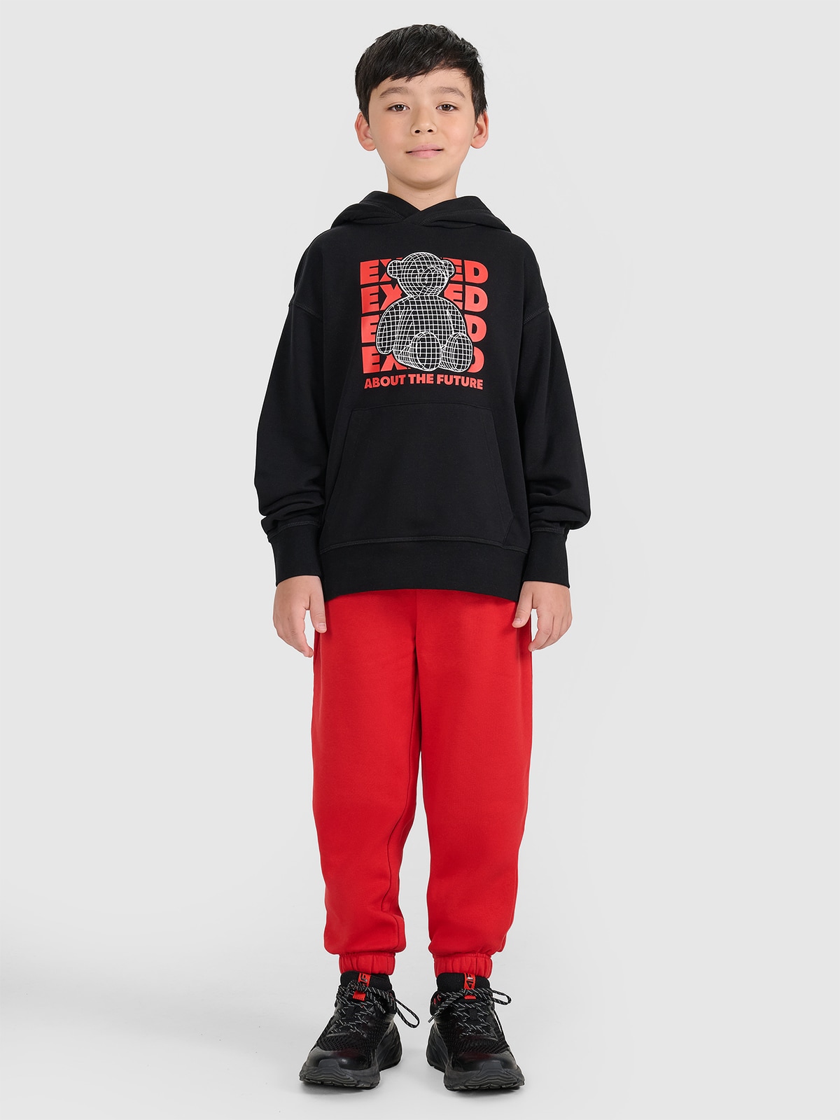 Pantaloni jogger de trening pentru băieți - roșii