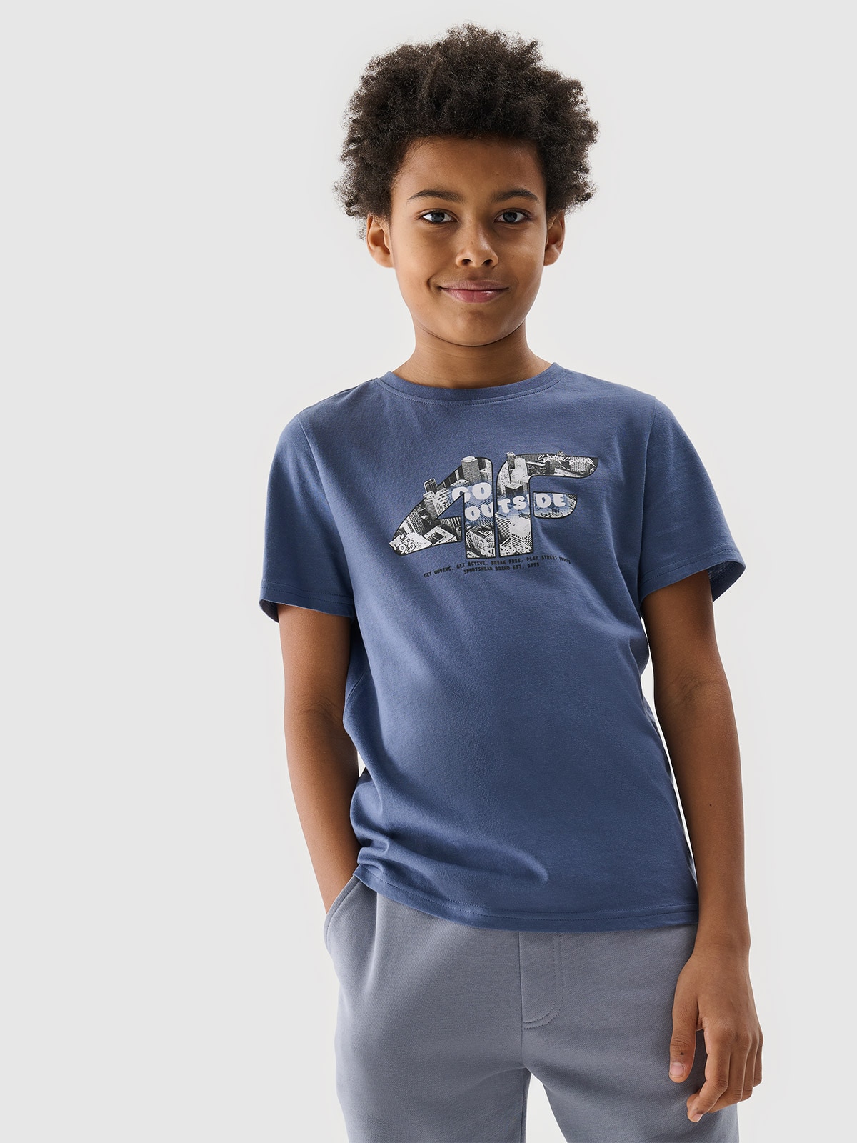 Chlapecké tričko s potiskem - modré