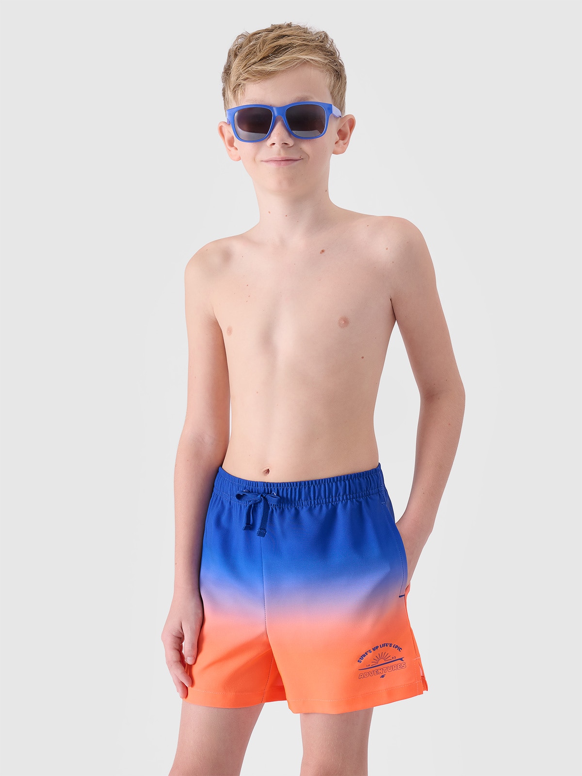 Chlapecké plážové šortky typu boardshorts - oranžové