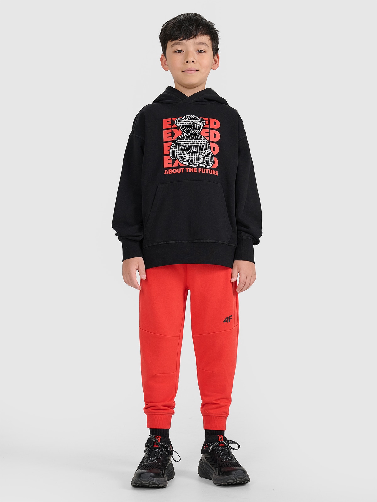 Pantaloni jogger de trening pentru băieți - roșii