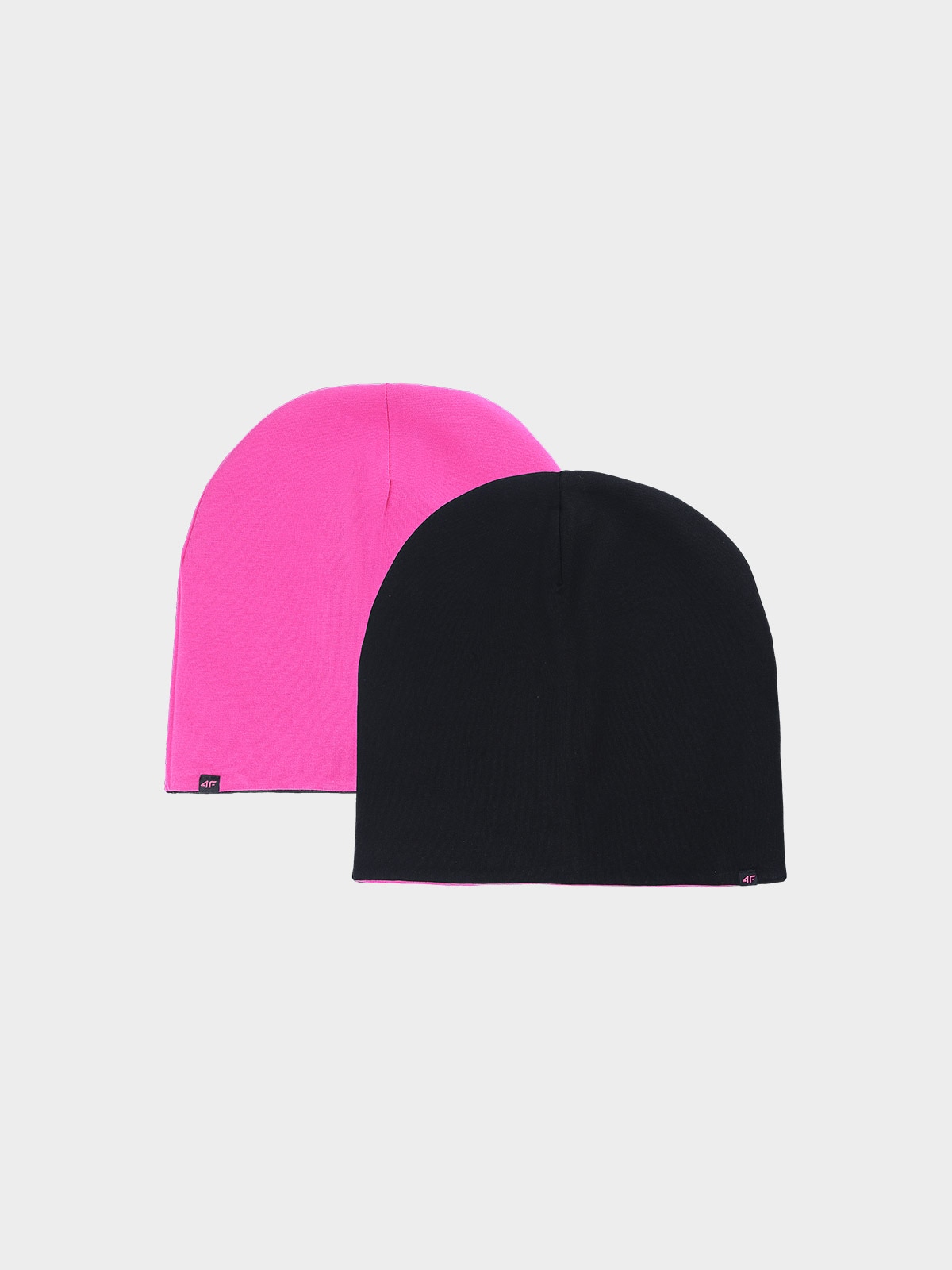 Dětská oboustranná čepice beanie - fuchsiová