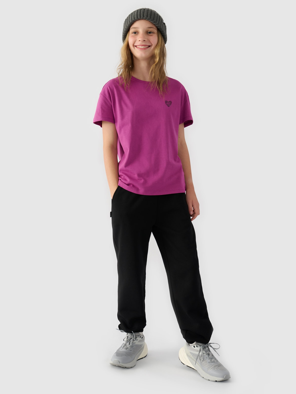 Pantaloni jogger de trening pentru fete - negri