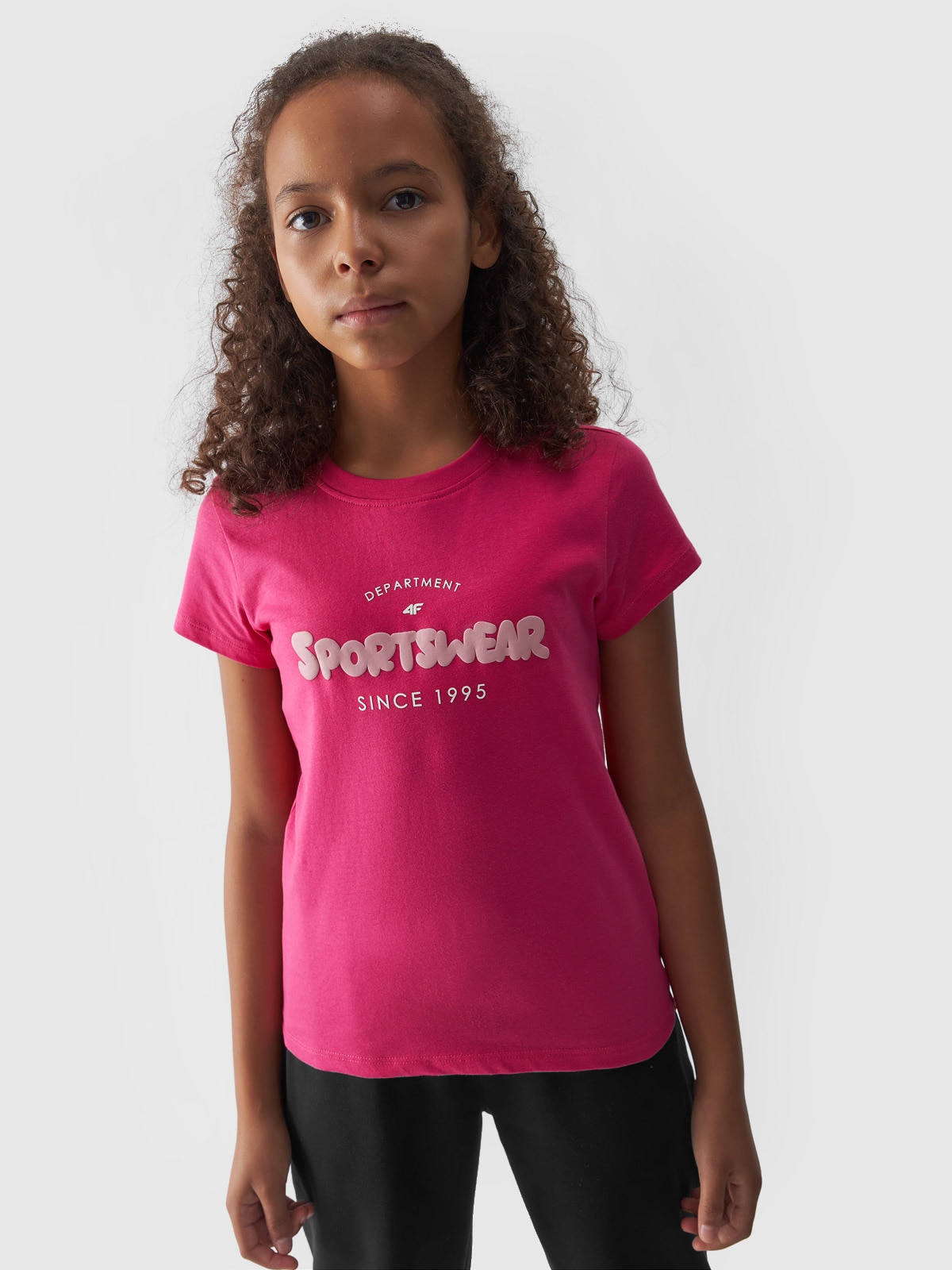 Dívčí tričko s potiskem - fuchsiové