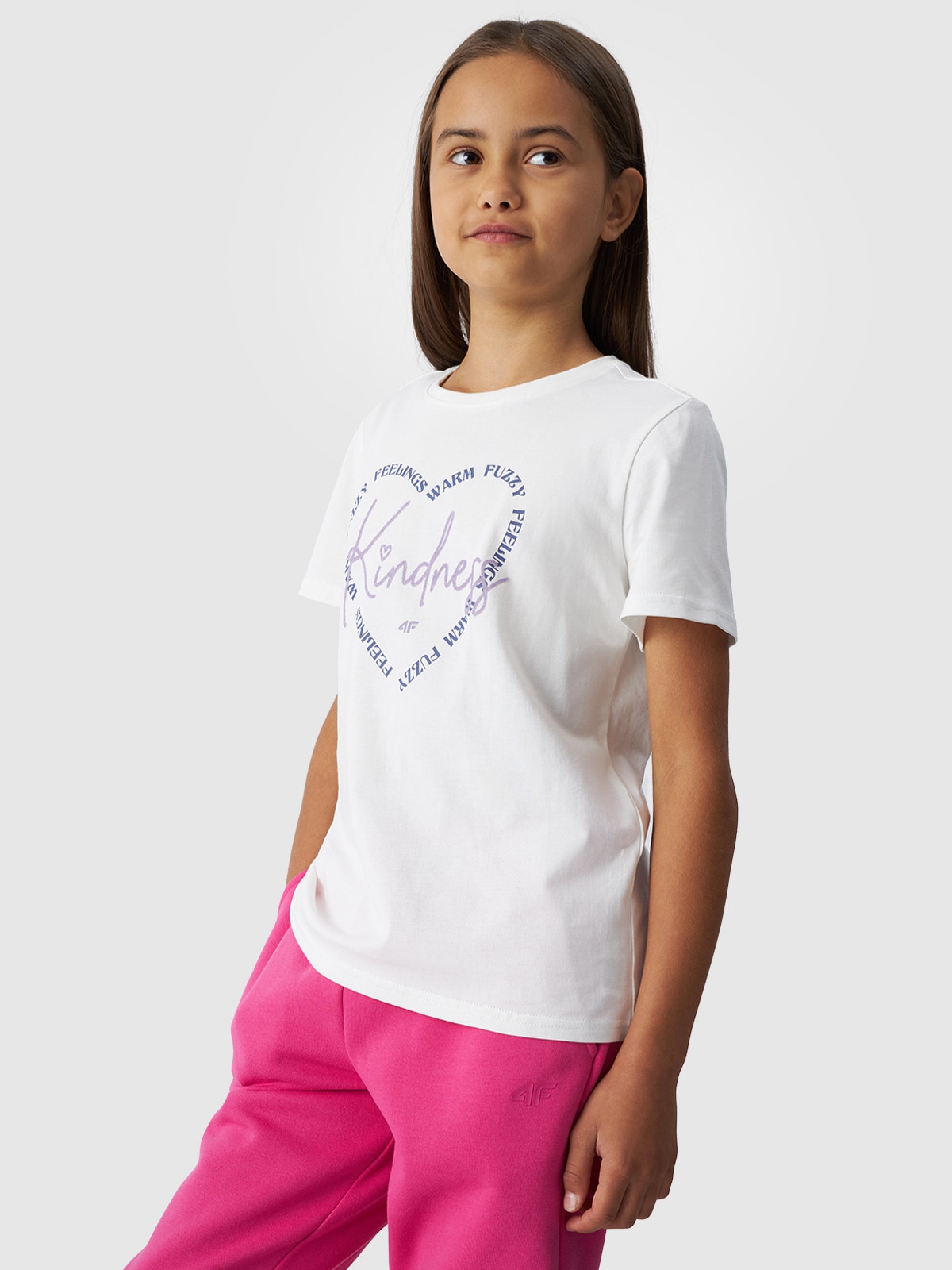 Dívčí tričko s potiskem - lomené bílé