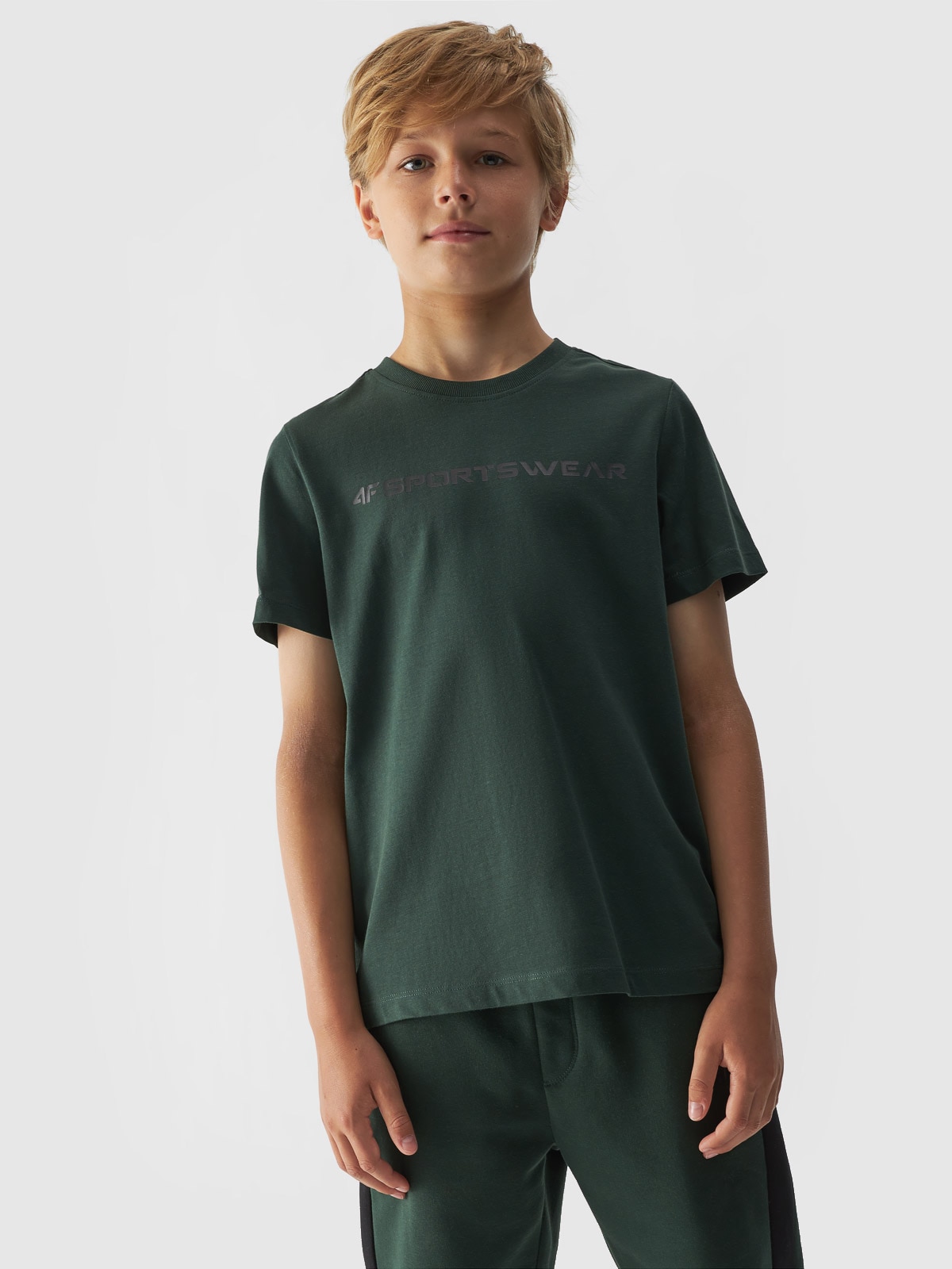 Chlapecké tričko regular s potiskem - zelené