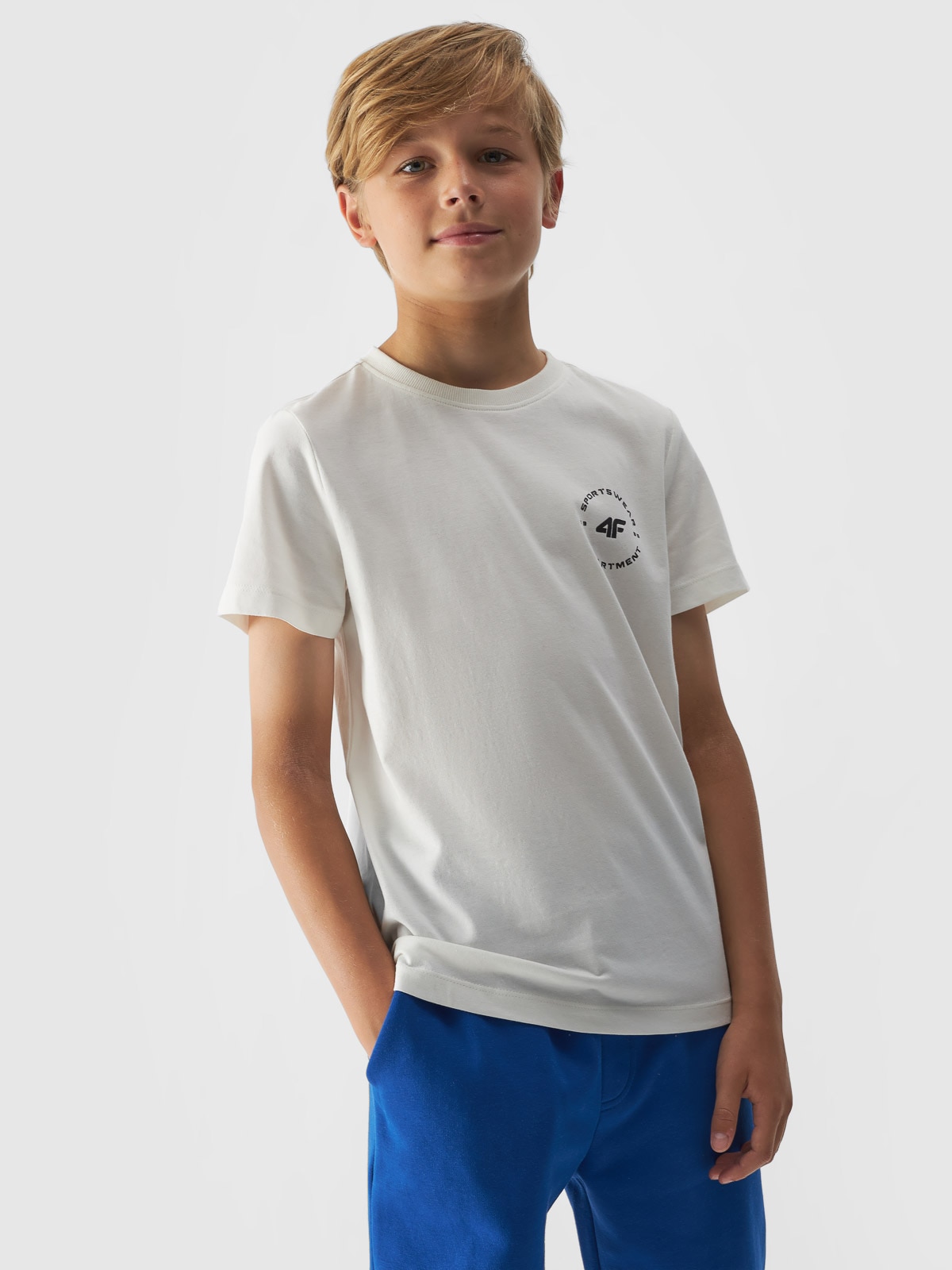 Chlapecké hladké tričko regular - bílé