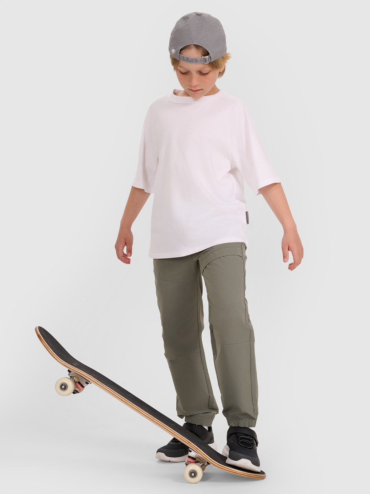4F Pantaloni jogger casual pentru băieți - gri