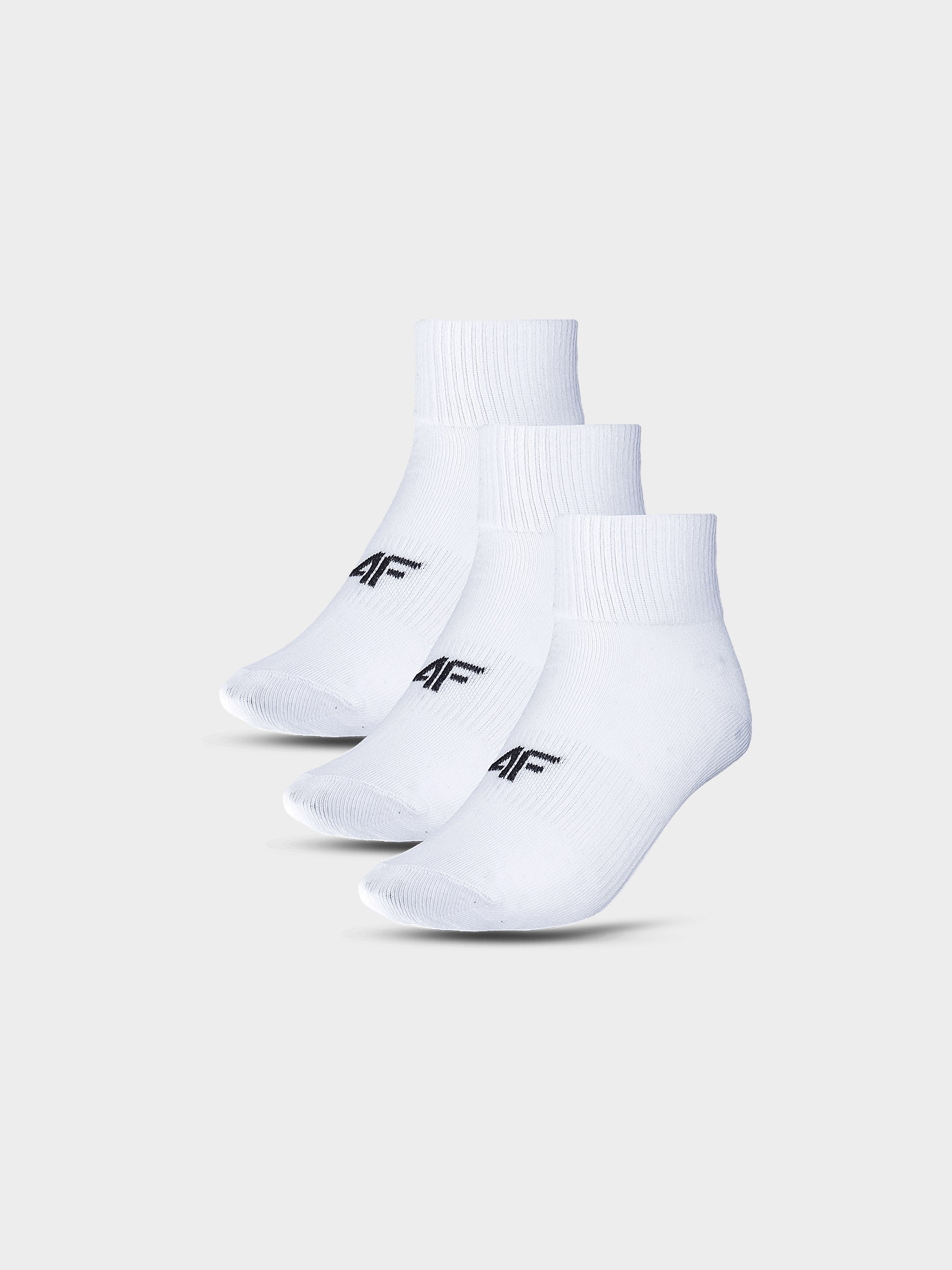 Dětské ponožky casual nad kotník (3-pack) - bílé