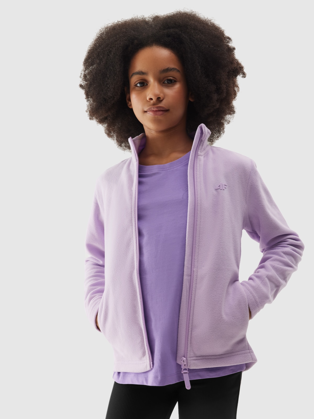 Dívčí fleece se stojáčkem regular - fialový
