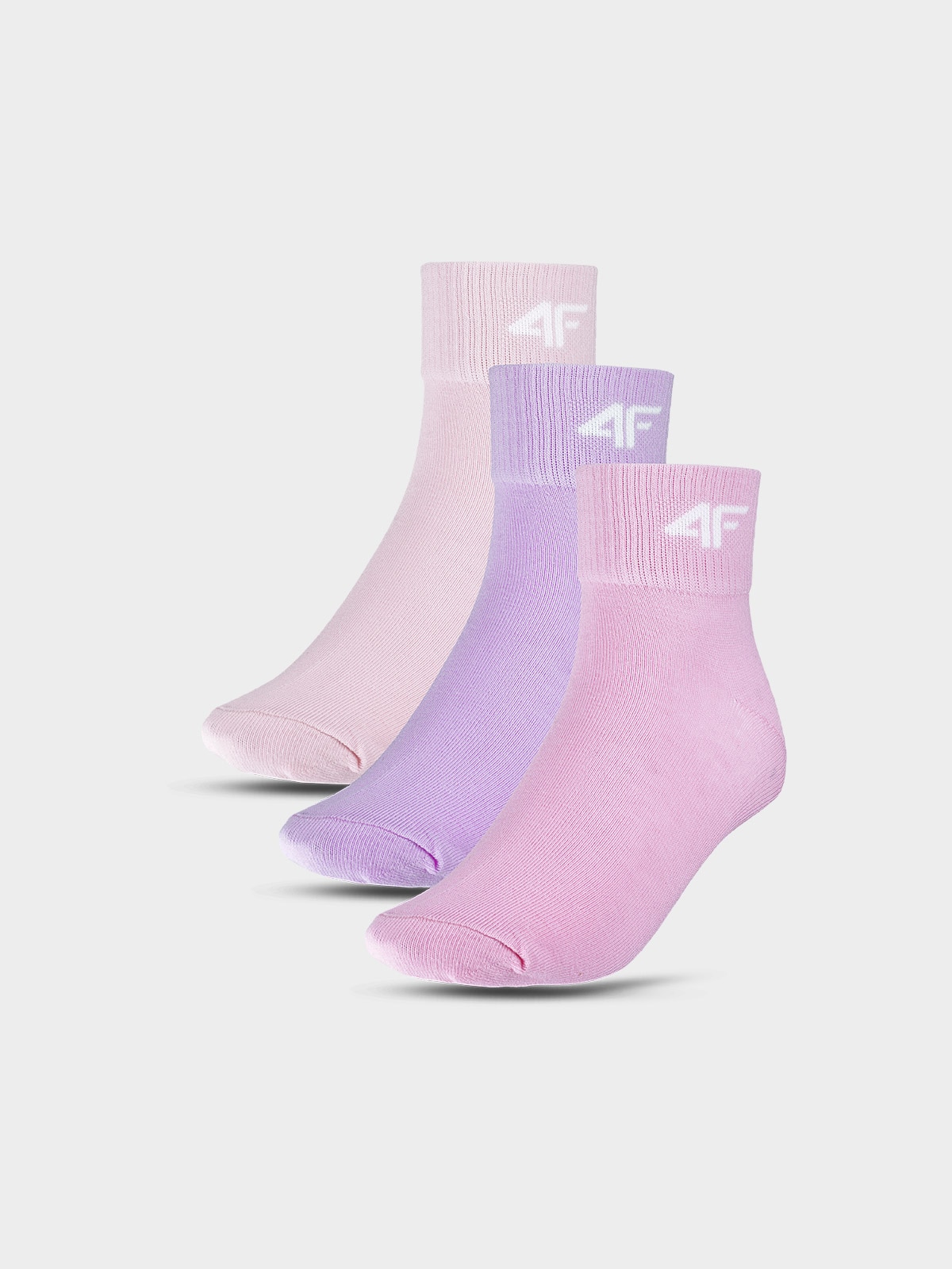 Șosete casual peste gleznă (3-pack) pentru fete - multicolor