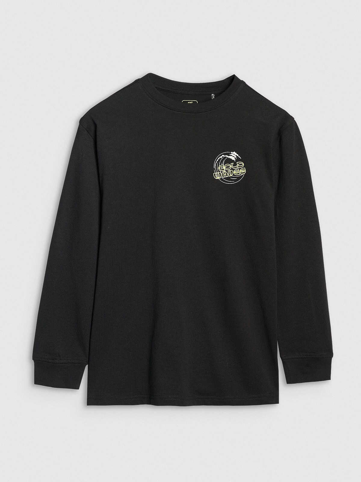 Tricou oversize cu mânecă lungă cu imprimeu pentru băieți - alb