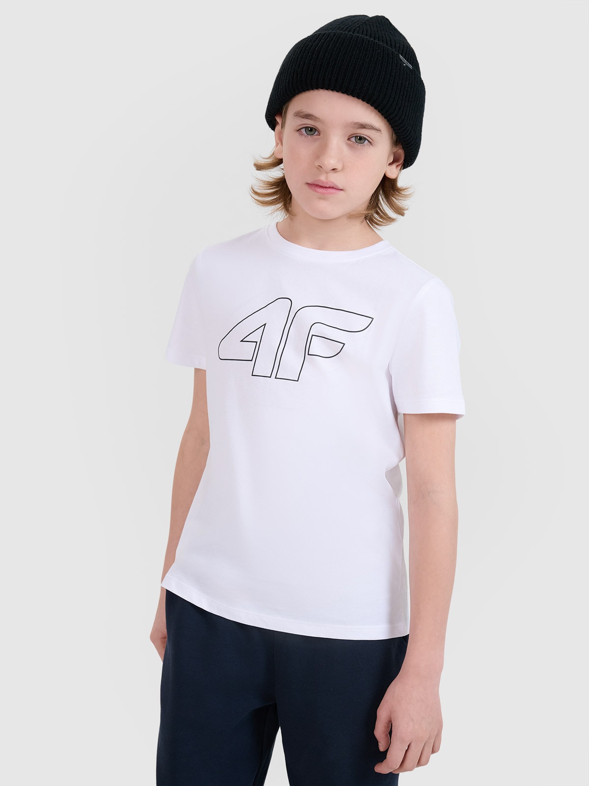 Tricou cu imprimeu pentru băieți - alb