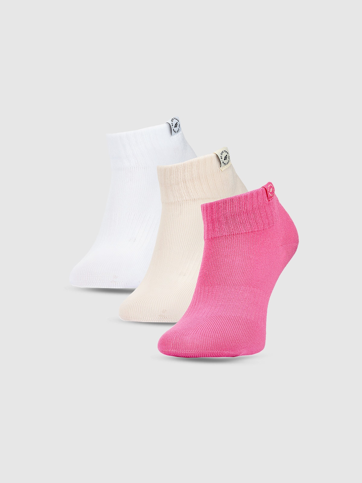 Șosete casual peste gleznă (3-pack) pentru fete - multicolor