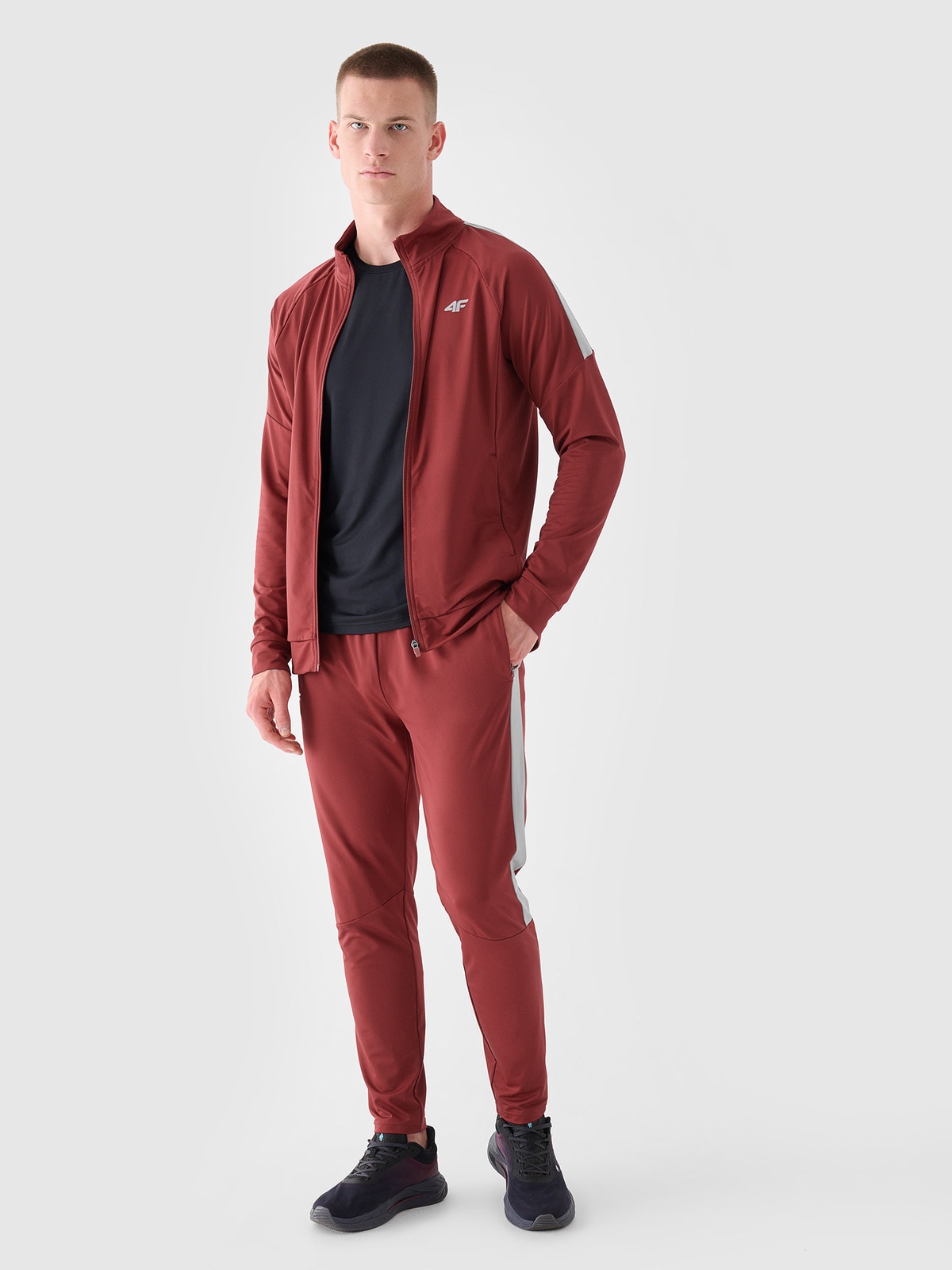 Pánské sportovní rychleschnoucí kalhoty - červené