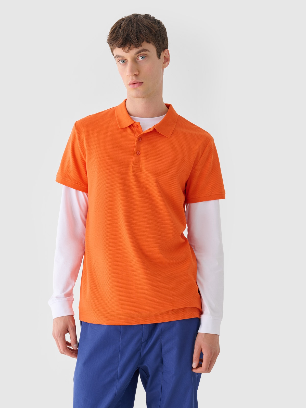 Tricou polo pentru bărbați - portocaliu