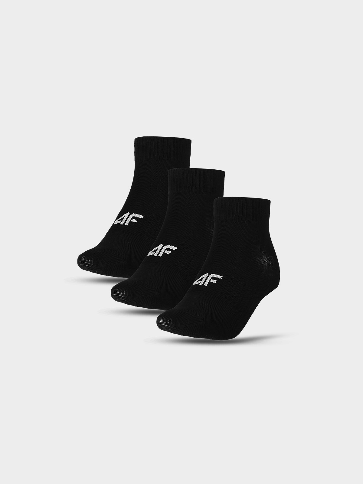 Șosete casual peste gleznă (3-pack) pentru femei - negre