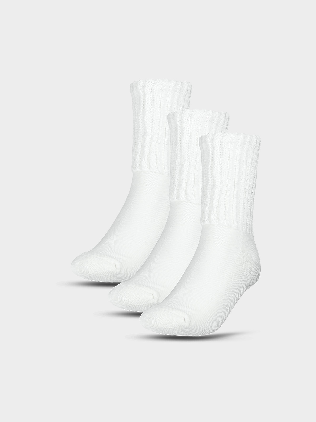 Dámské sportovní ponožky nad kotník (3-pack) - bílé