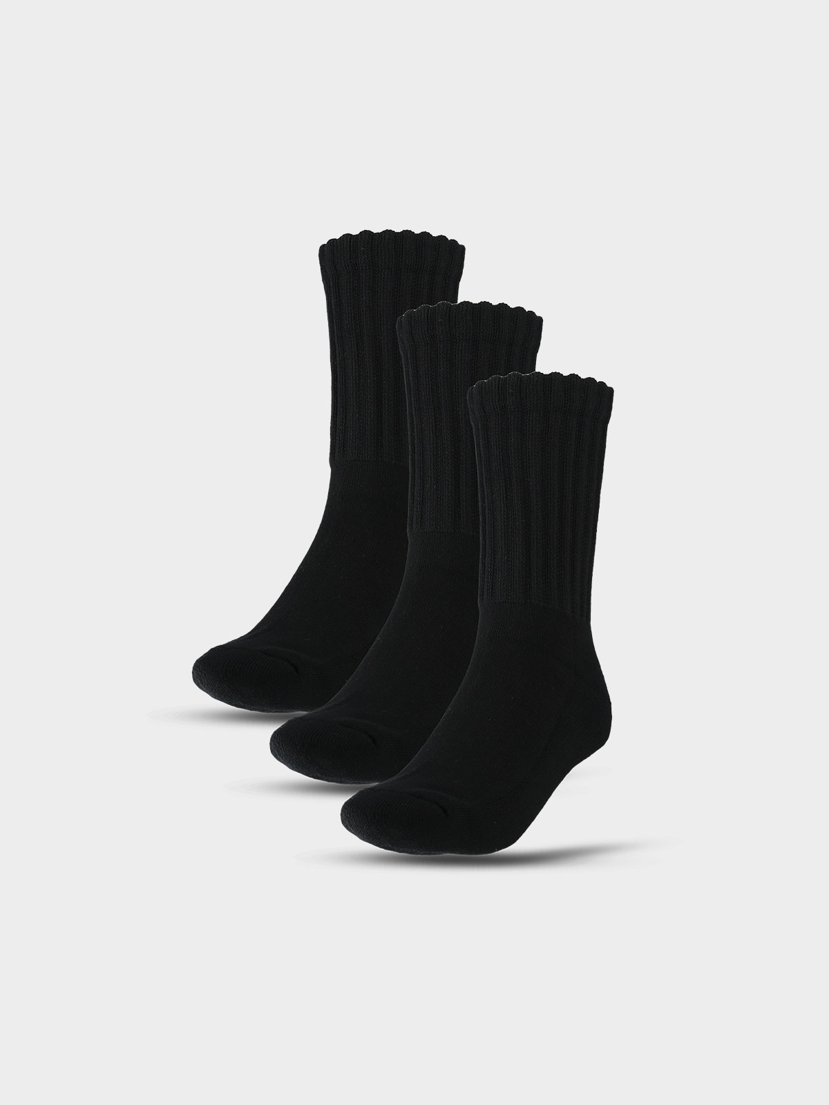 Șosete casual peste gleznă (3-pack) pentru femei - negre