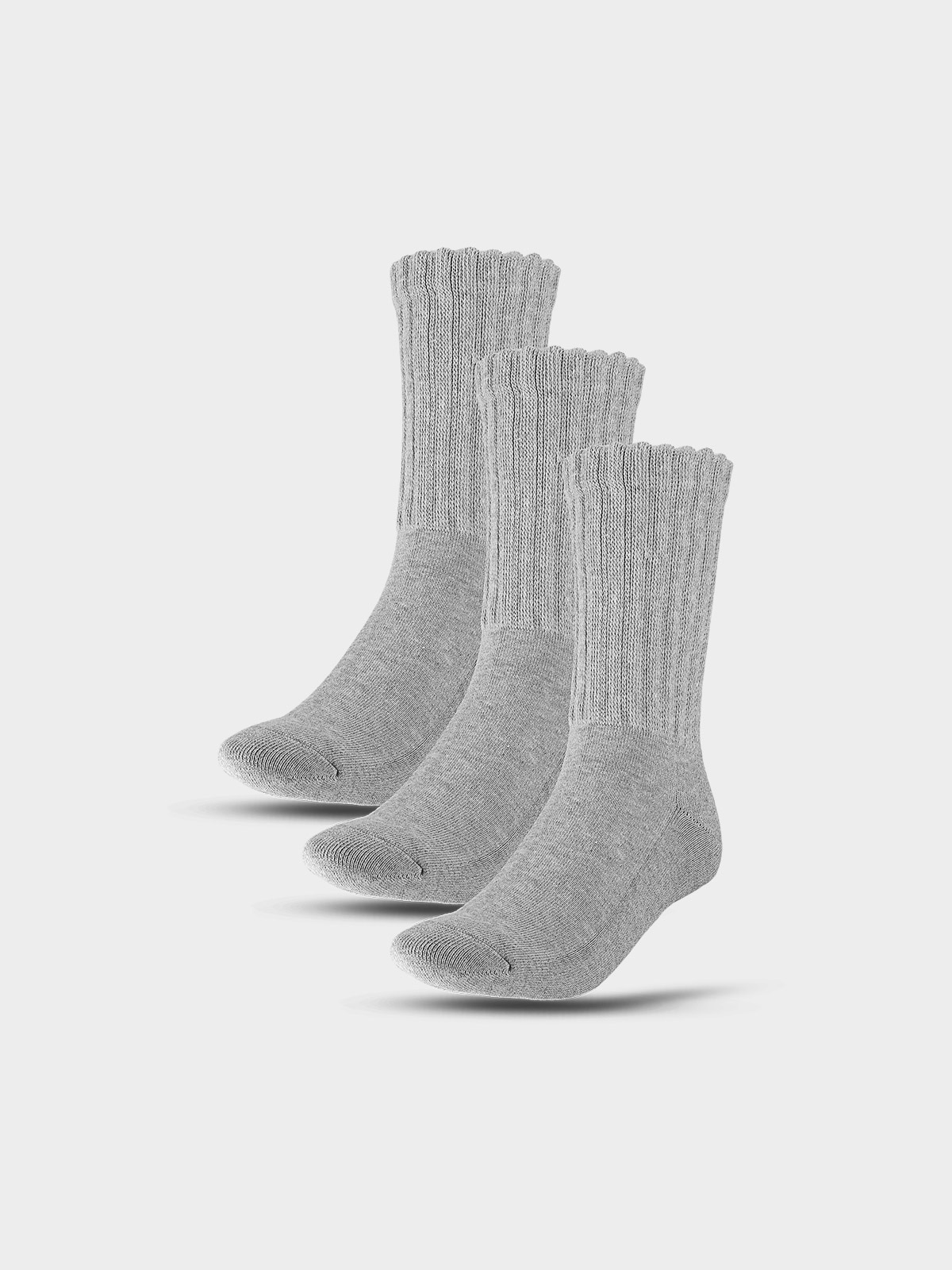 Șosete casual peste gleznă (3-pack) pentru femei - gri