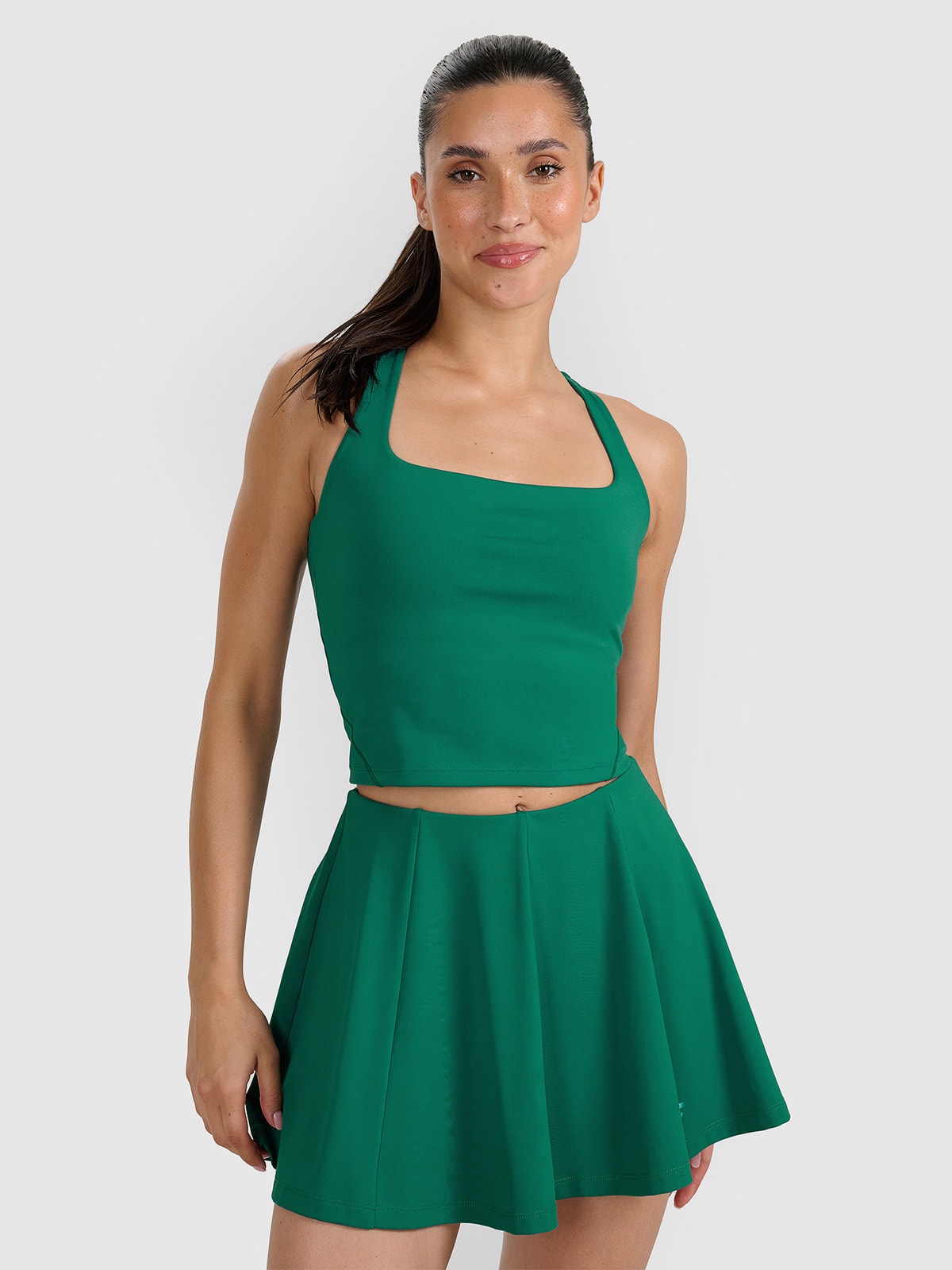 4F Crop-top de antrenament cu uscare rapidă pentru femei - verde