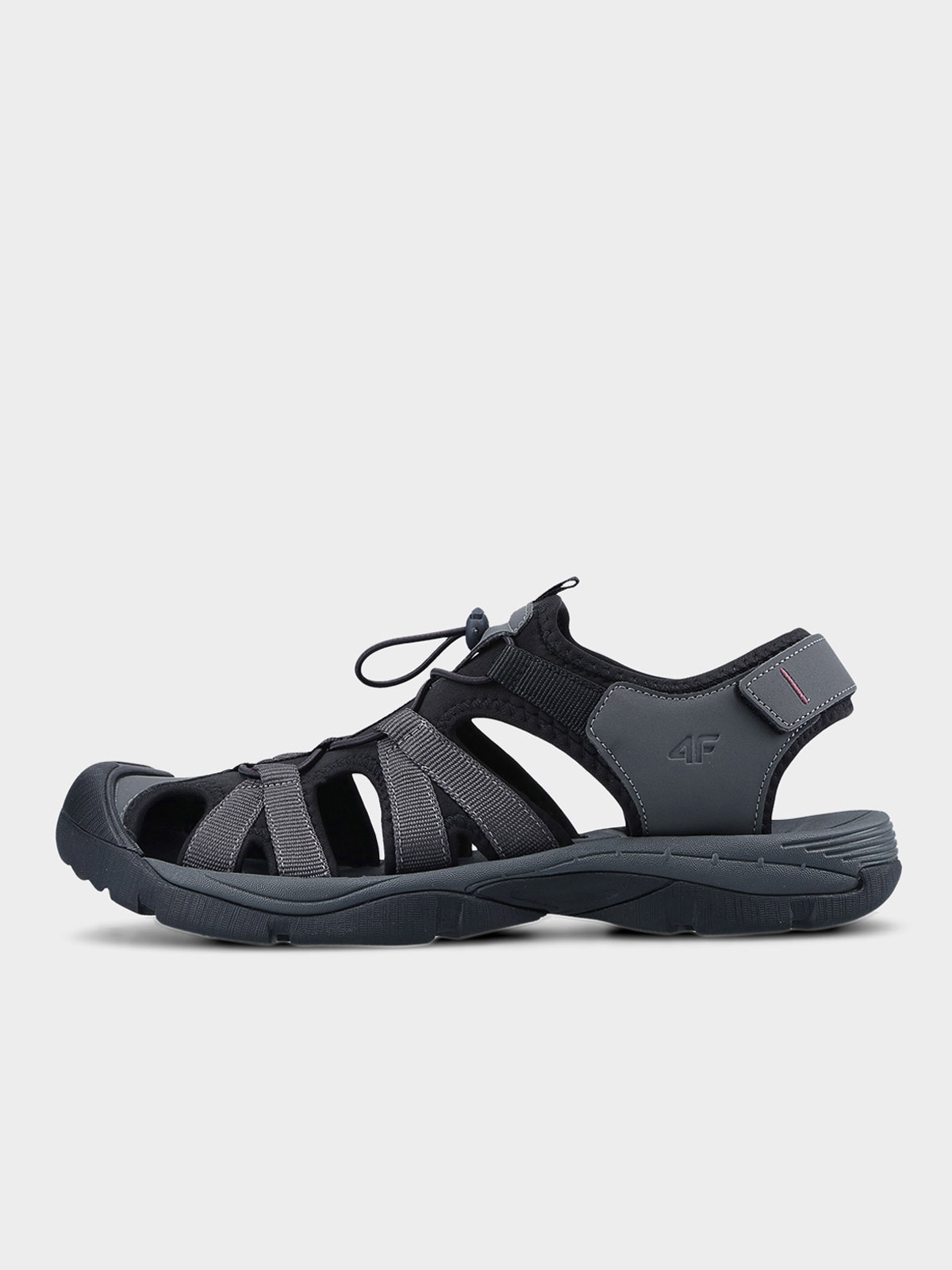 Pánské sandály s krytou špičkou - šedé