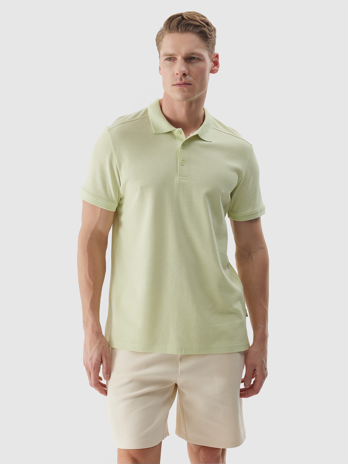 Tricou polo regular pentru bărbați - verde