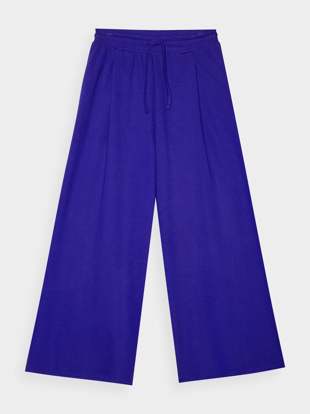 Dámske teplákové nohavice s rozšíreným strihom - modré