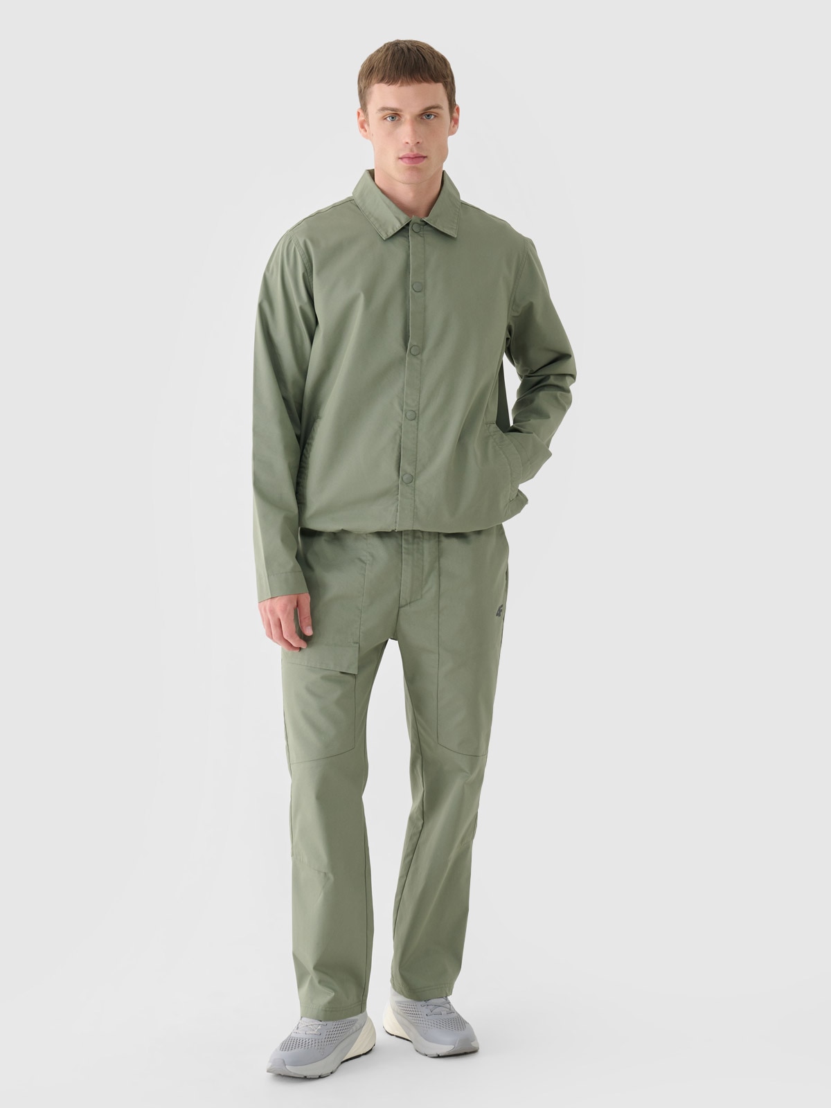 Pánské kalhoty casual - olivové/khaki