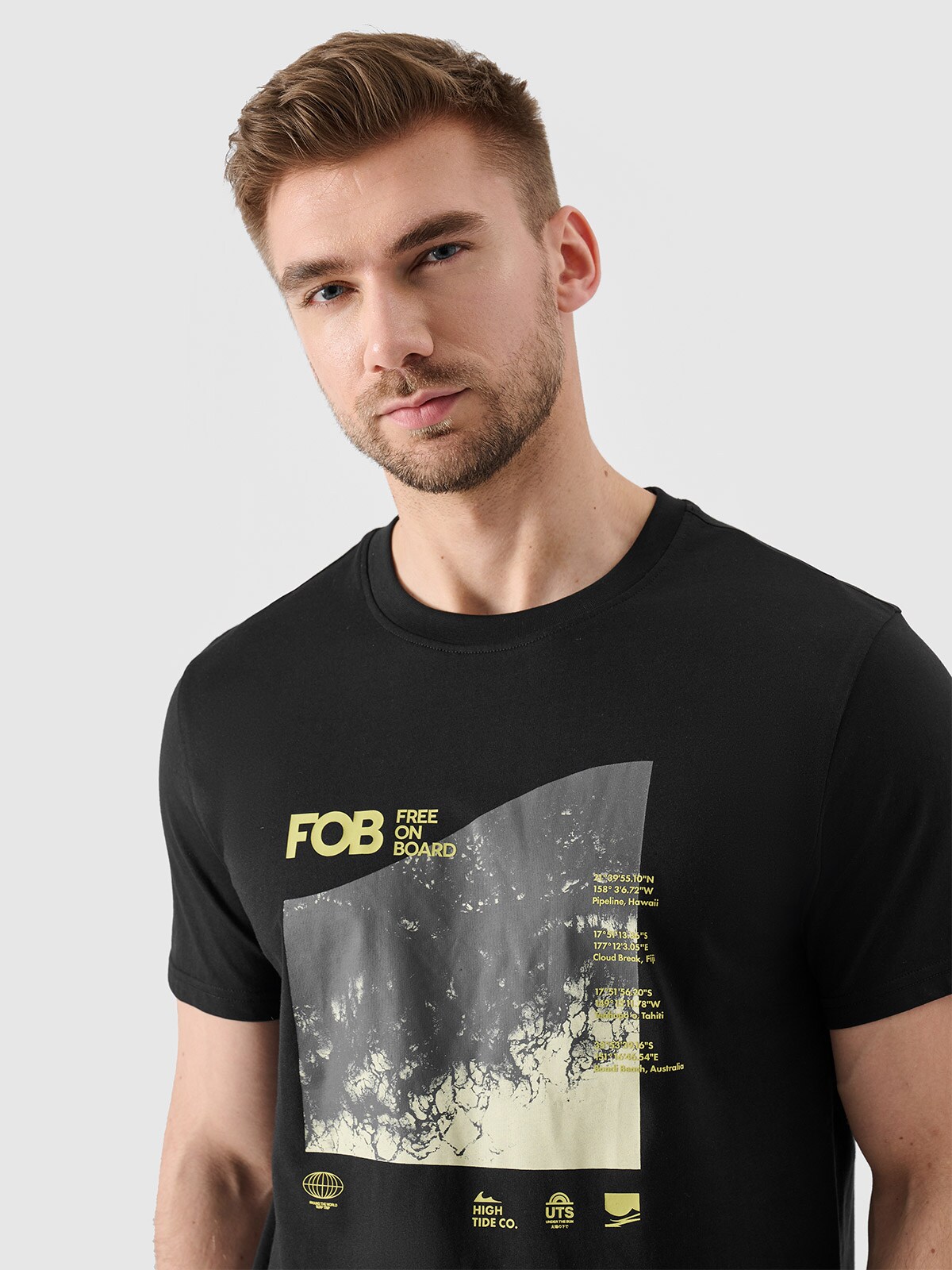 90s LQ MEN by WORK’S & FRIENDS カットソー BOSS t-shirt męski kolor beżowy gładki 50537642 | Answear.com