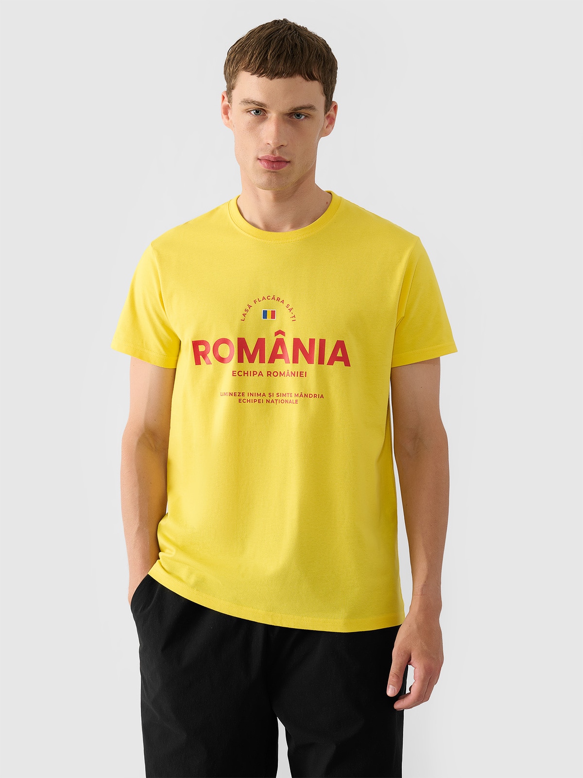 Tricou de suporter pentru bărbați - galben