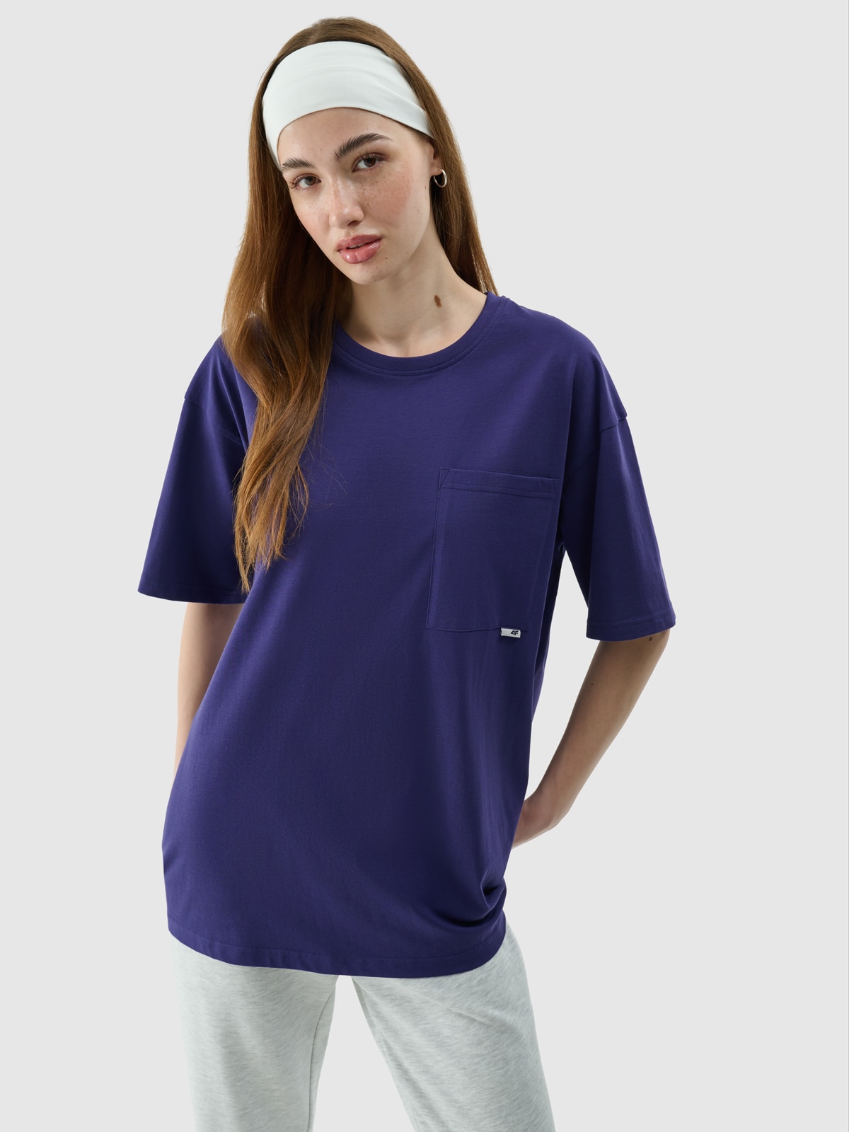 Tricou oversize unicolor unisex - bleumarin