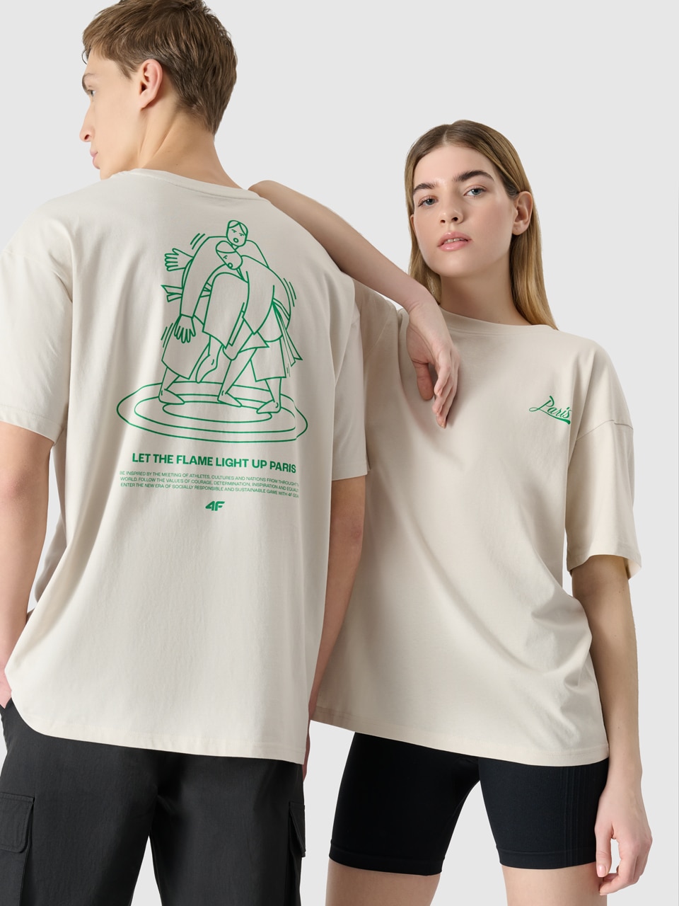 Tricou de suporter unisex - alb-gălbui