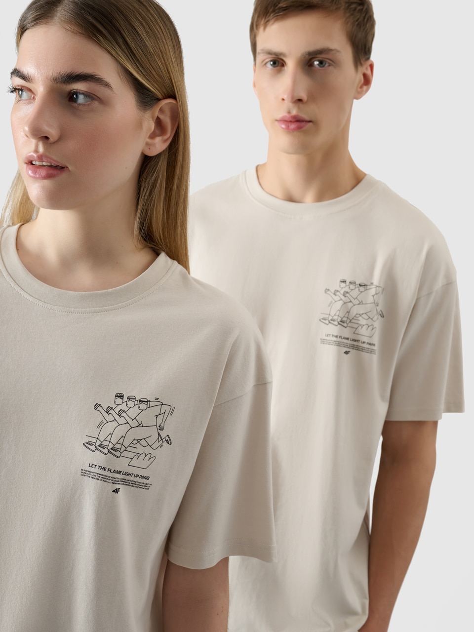 Tricou de suporter unisex - alb-gălbui