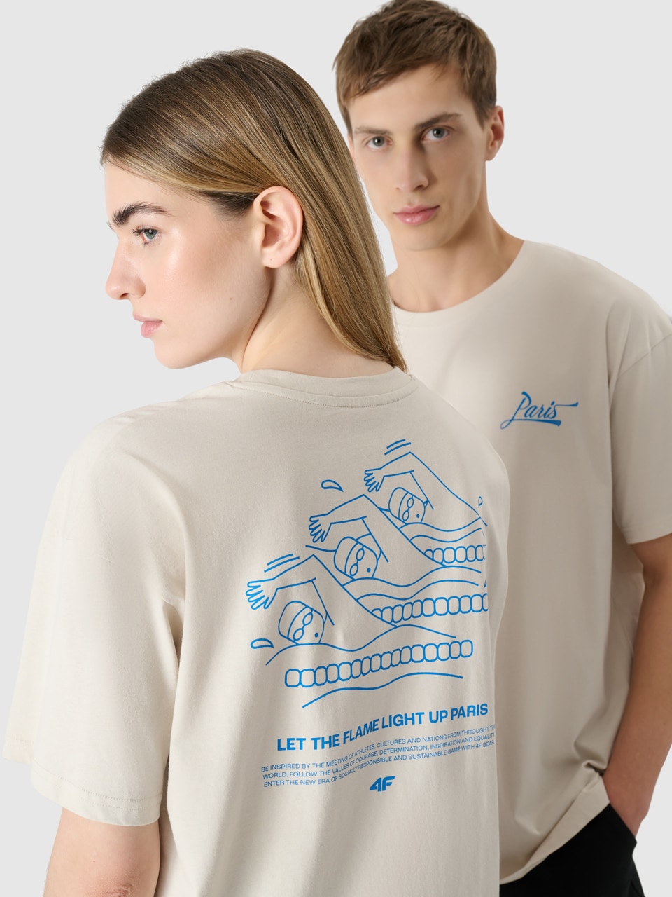 Tricou de suporter unisex - alb-gălbui