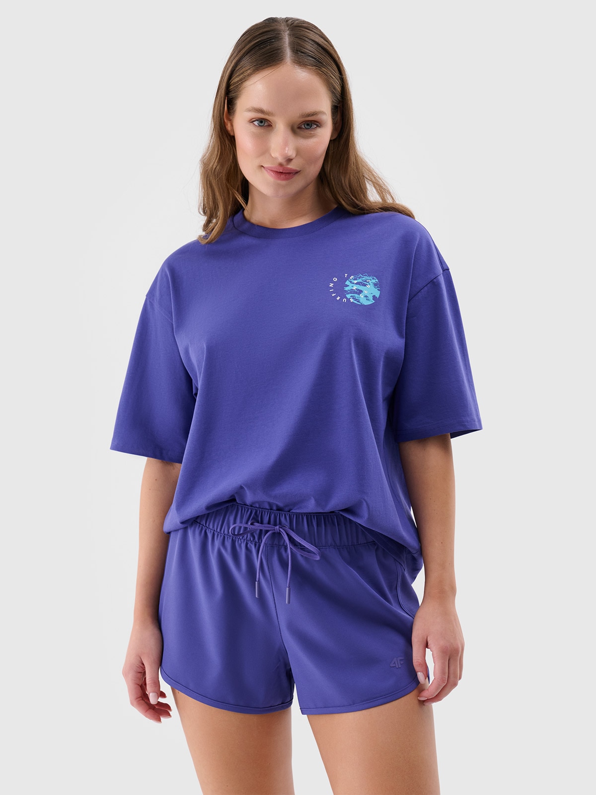 Dámske plážové šortky - fialové